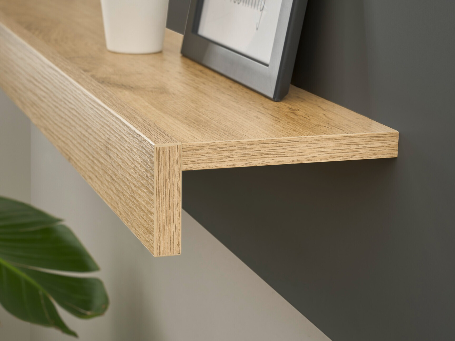 Wandplank Elbsori 125 (Antraciet + Wotan eik)