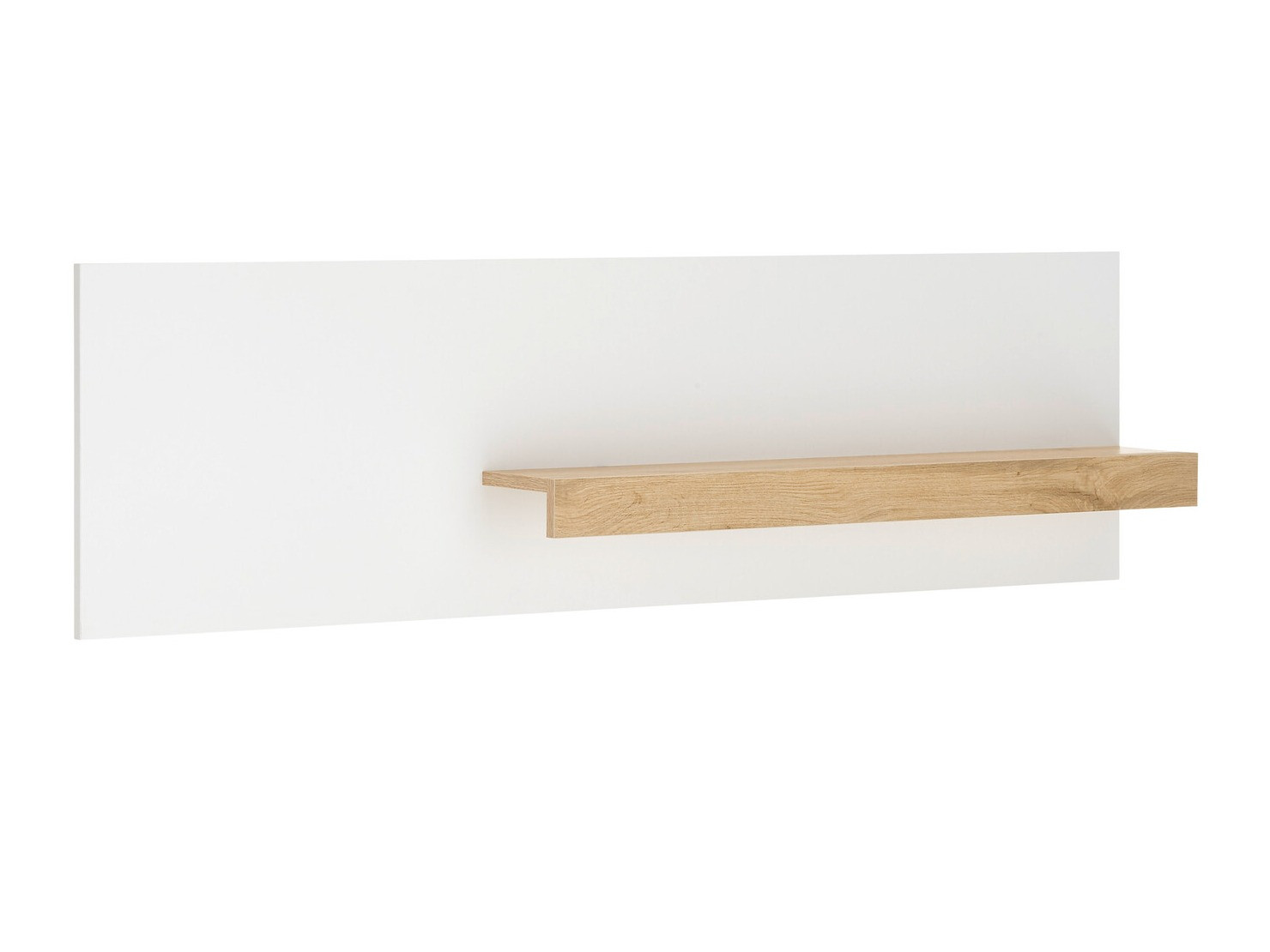 Wandplank Elbsori 125 (Wit + Wotan eik)