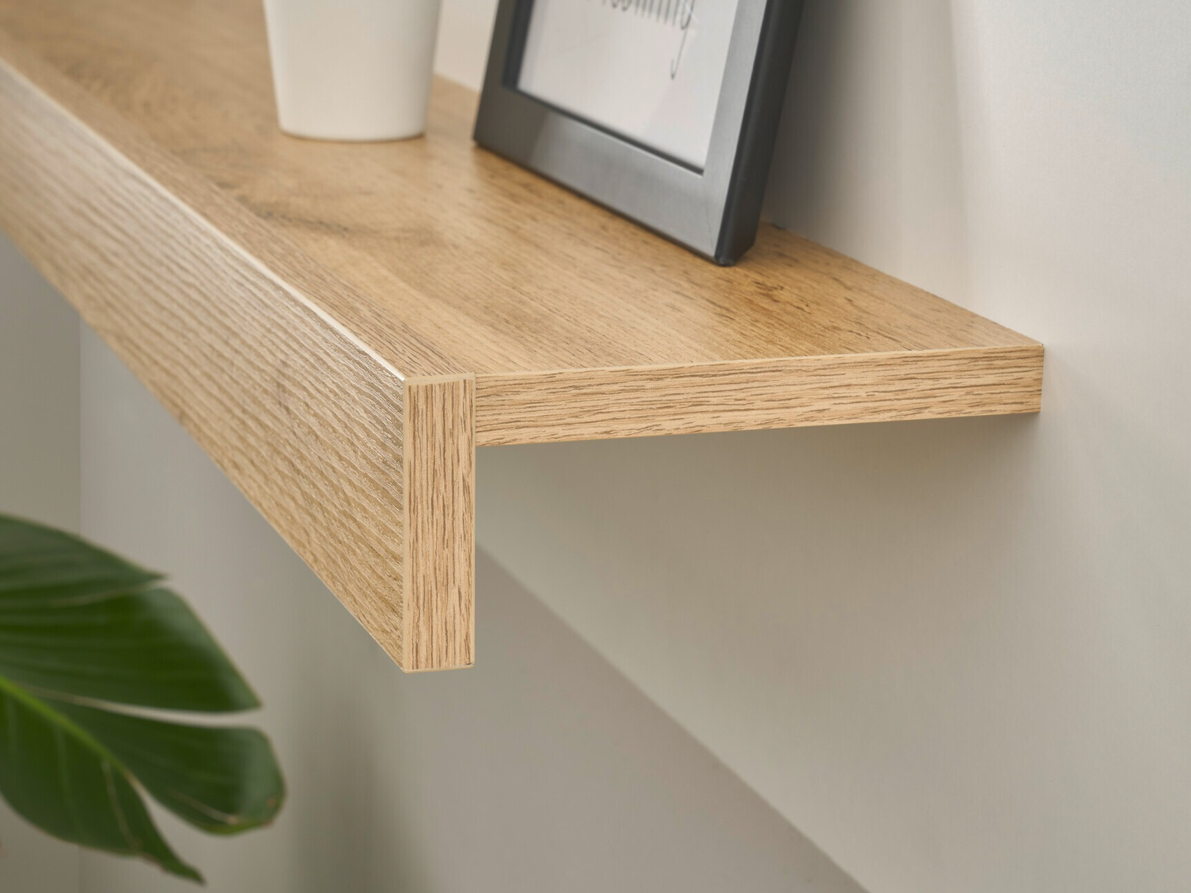 Wandplank Elbsori 125 (Wit + Wotan eik)