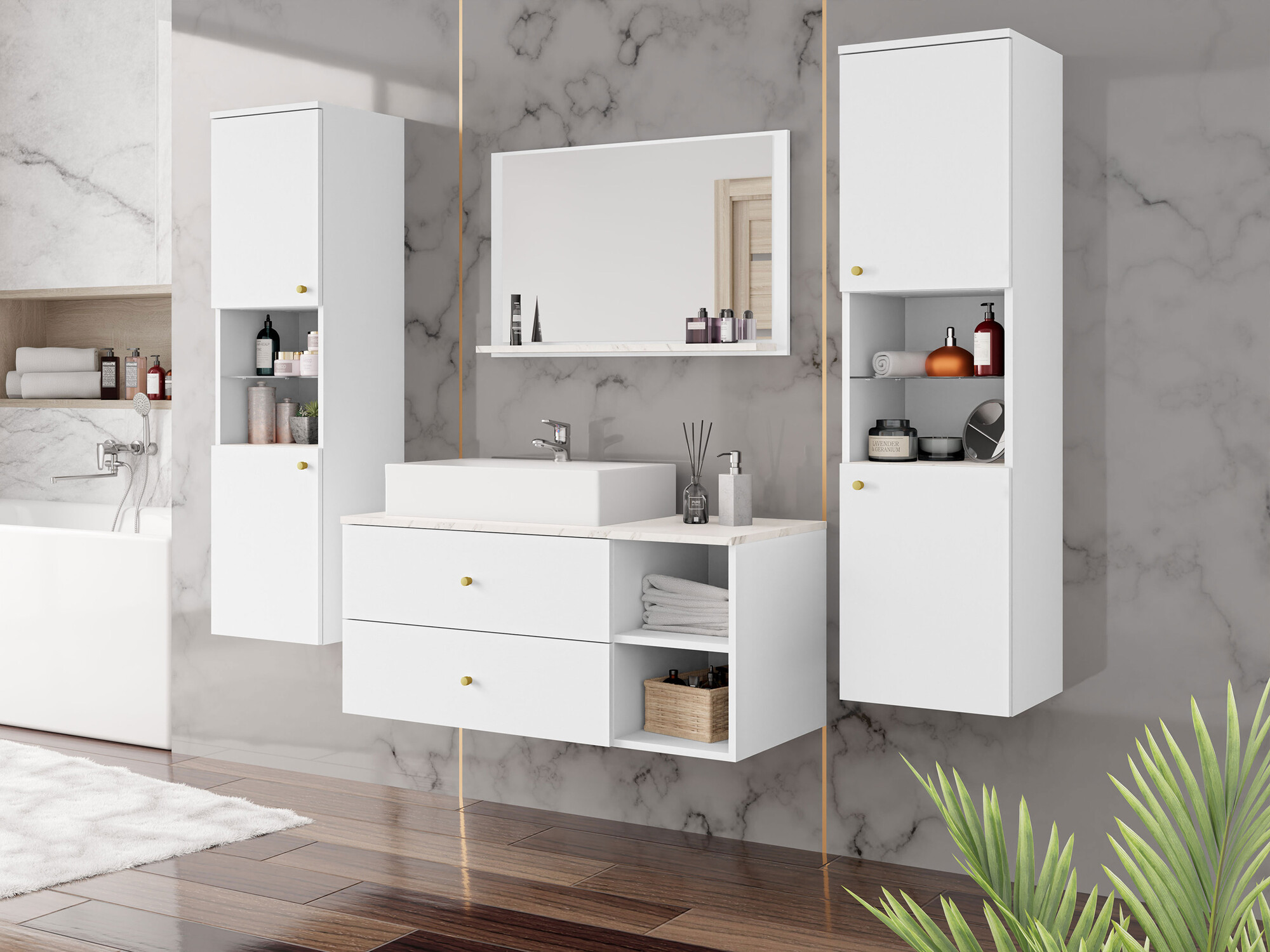 Badkamerset Ophruvi 102 (Wit)