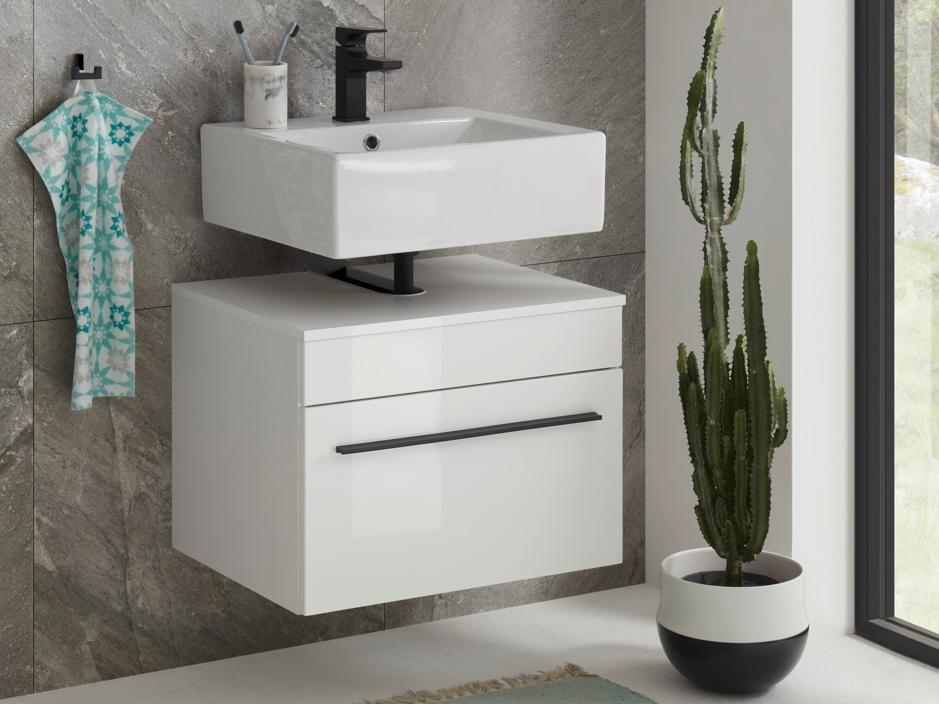 Hangend badkamermeubel voor wastafel Torbelu 107