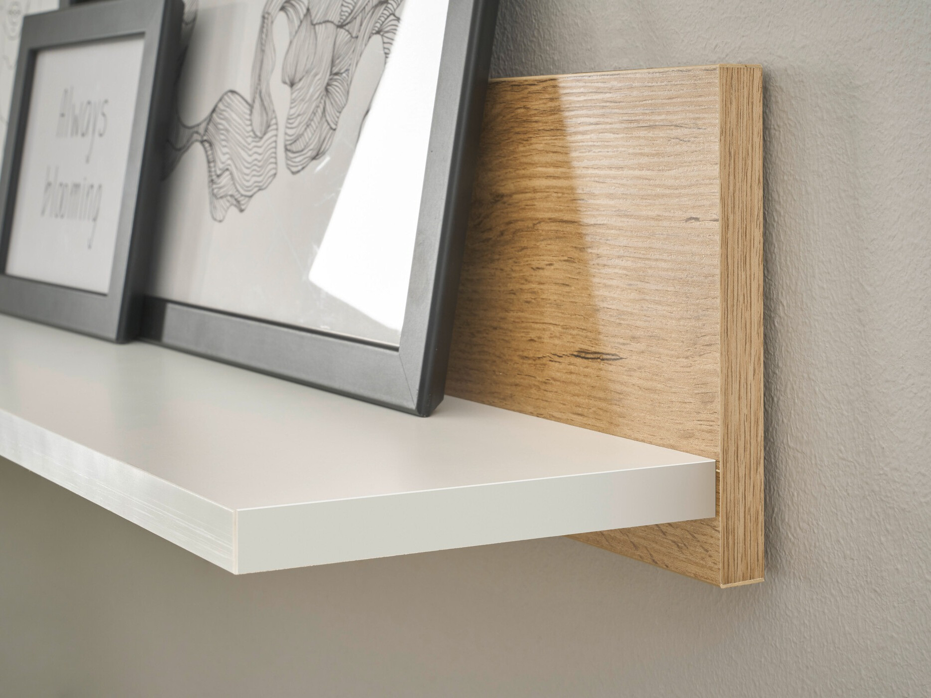 Wandplank Elbsori 134 (Wotan eik + Wit)