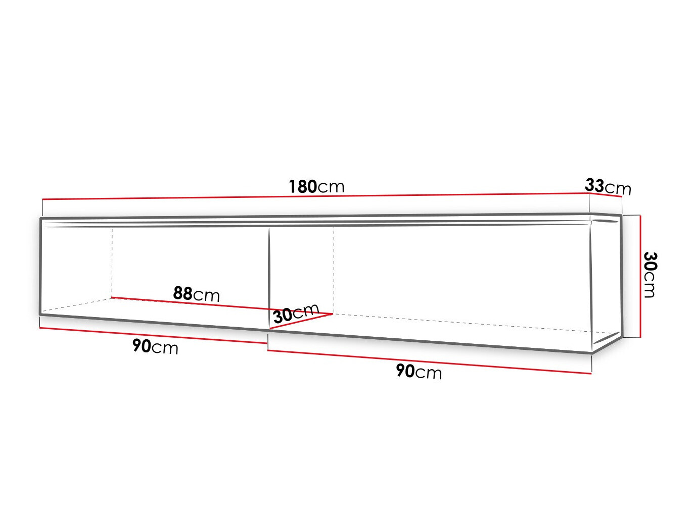 TV-meubel Sarasota 121 (Eiken)