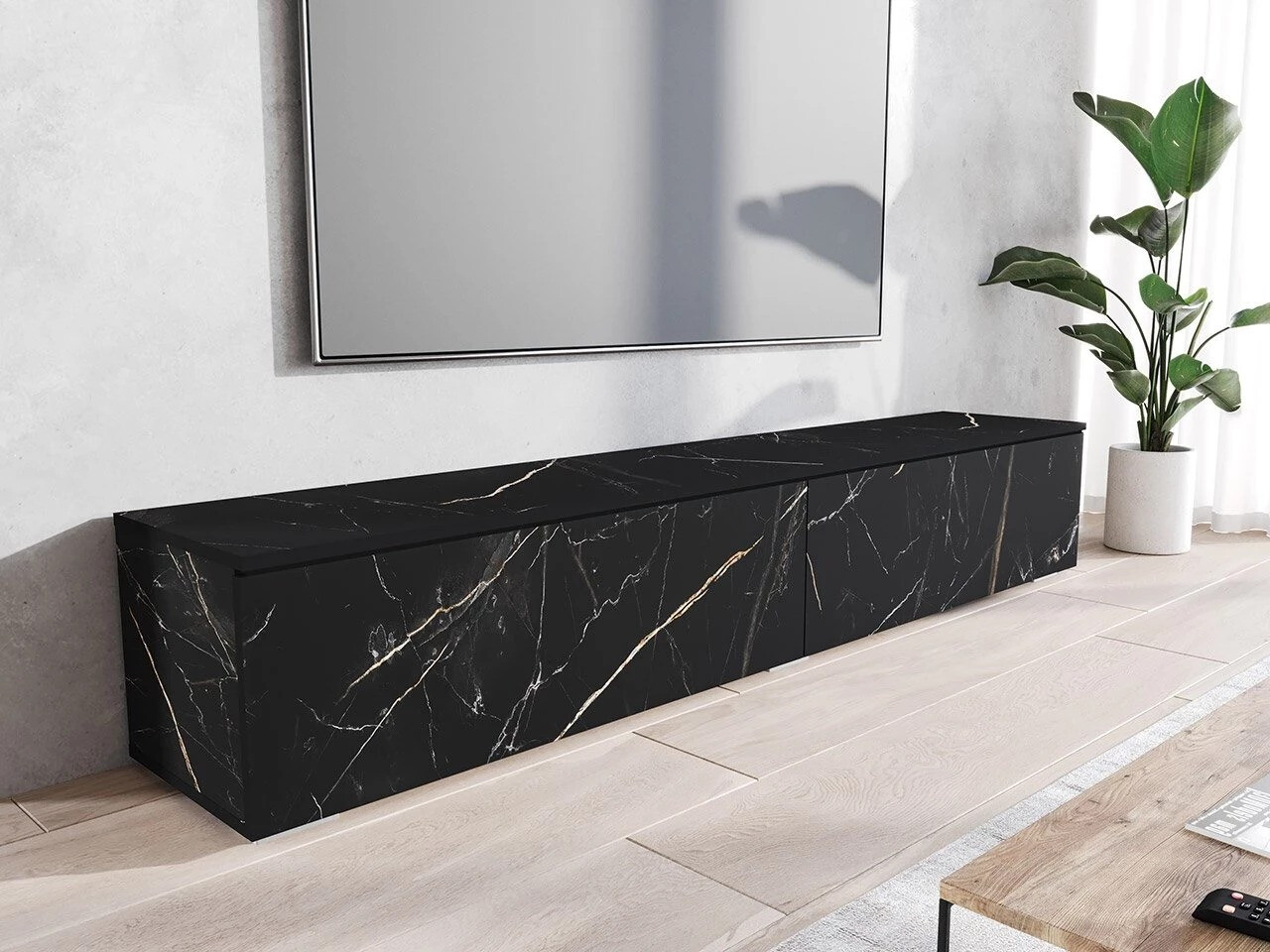 TV-meubel Sarasota 121 (Zwart marmer)