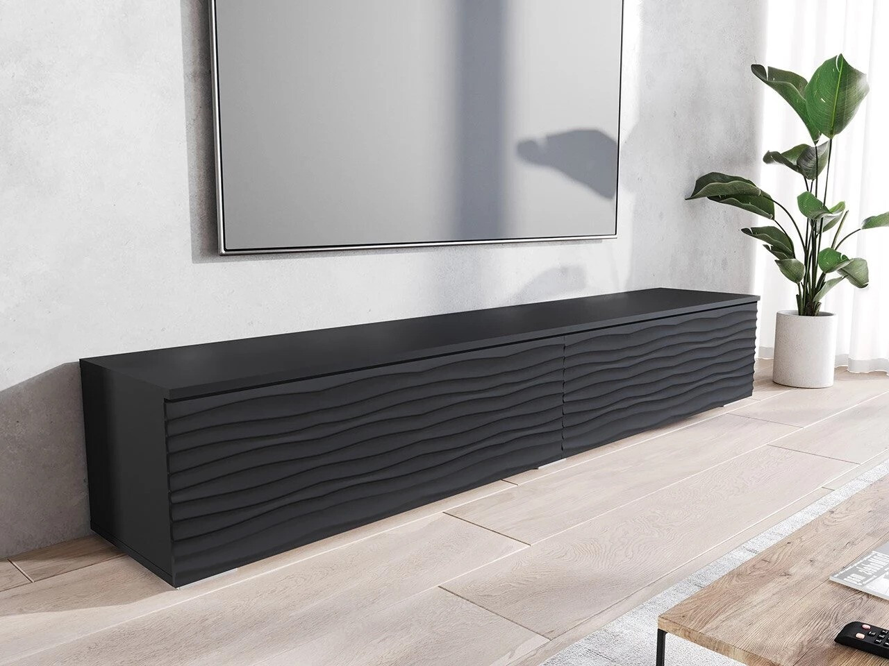 TV-meubel Sarasota 164 (Grafiet + Zwart)