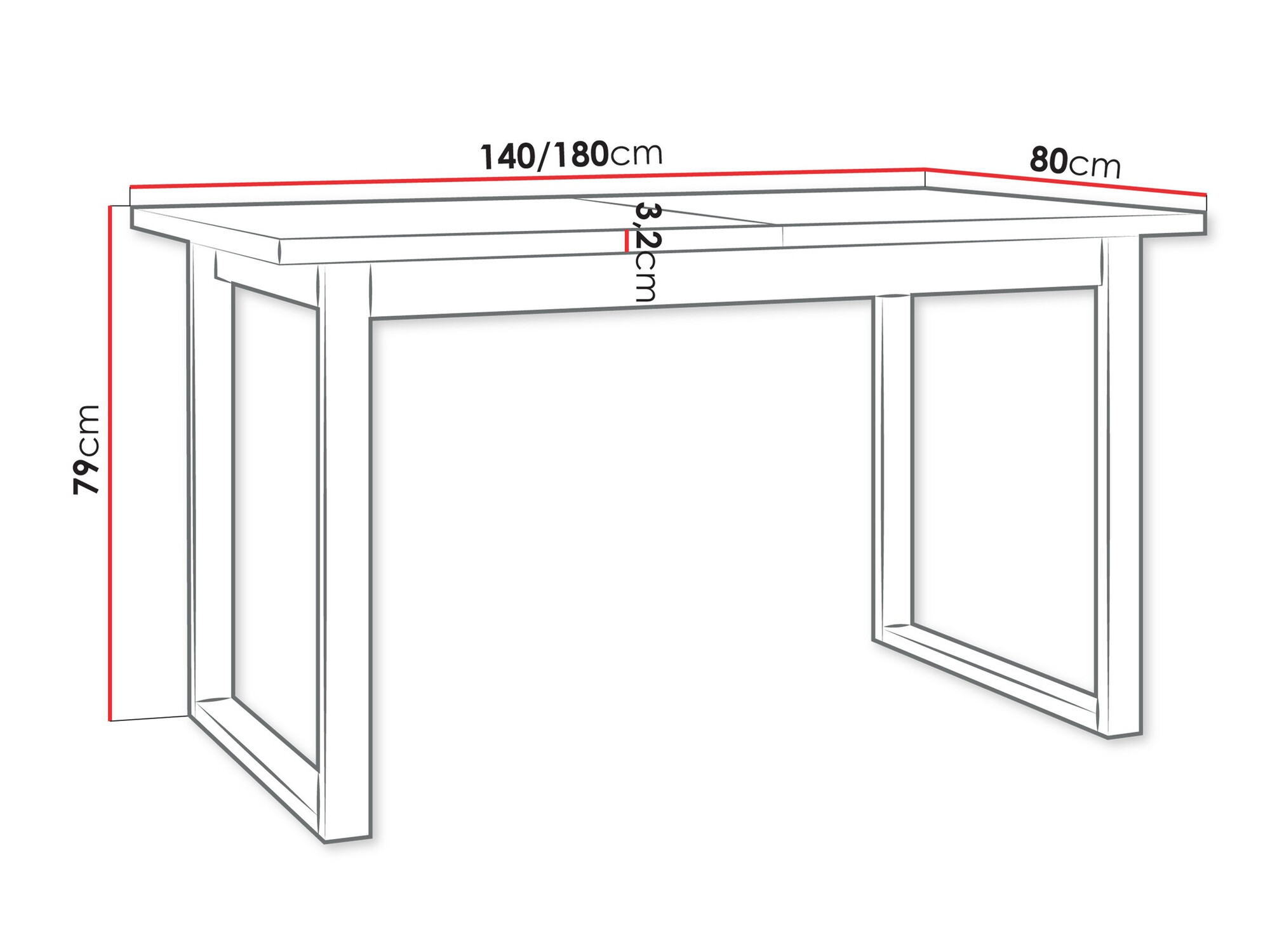 Tafel Victorville 353 (Kleinzoon eik + Zwart)
