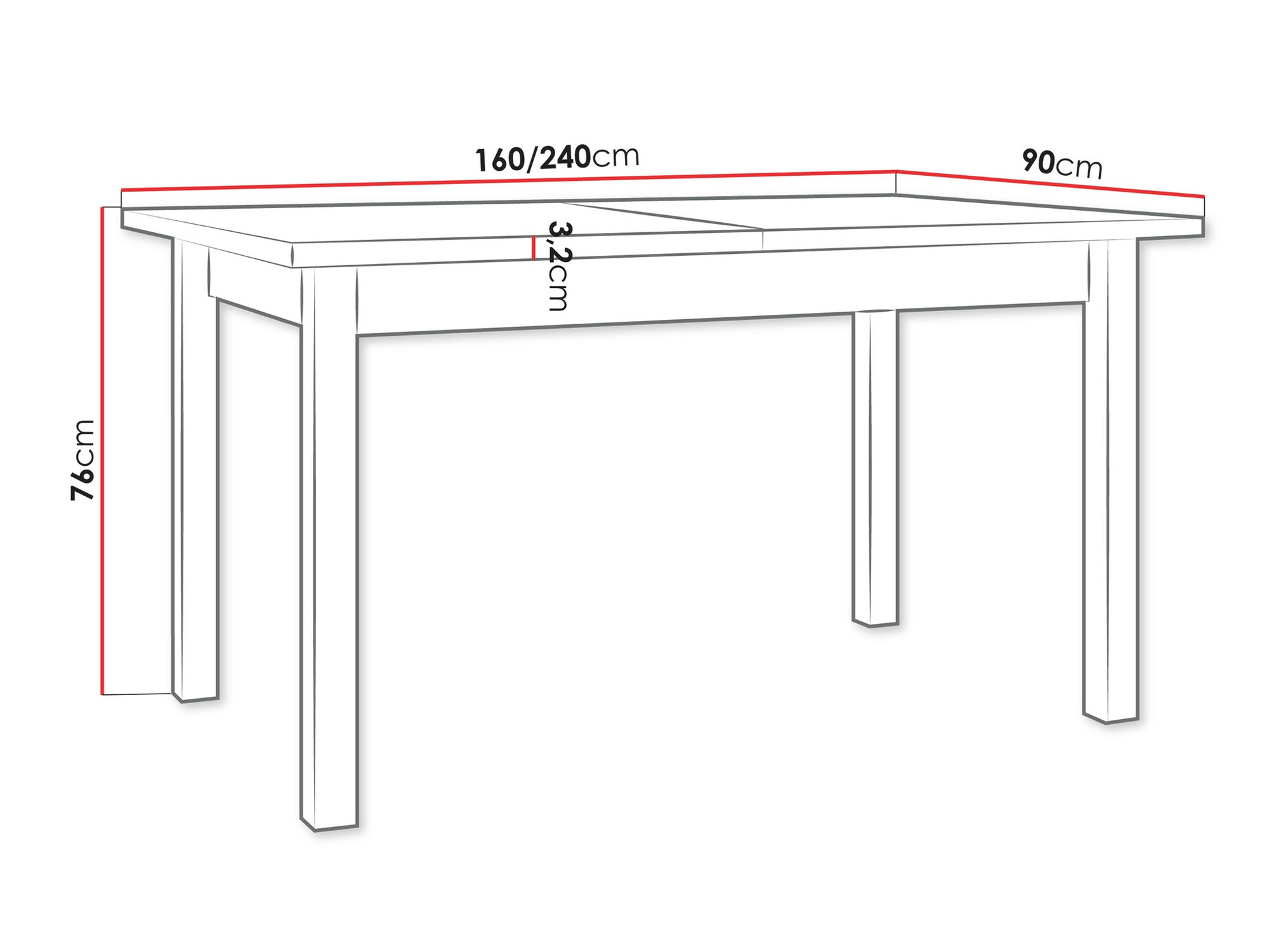 Tafel Victorville 360 (Sonoma eik)