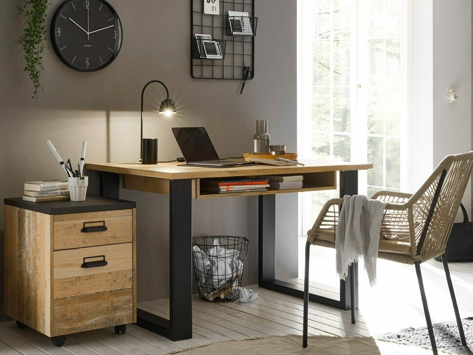Ladeblok Cirtale 103 (Verouderd hout + Antraciet)