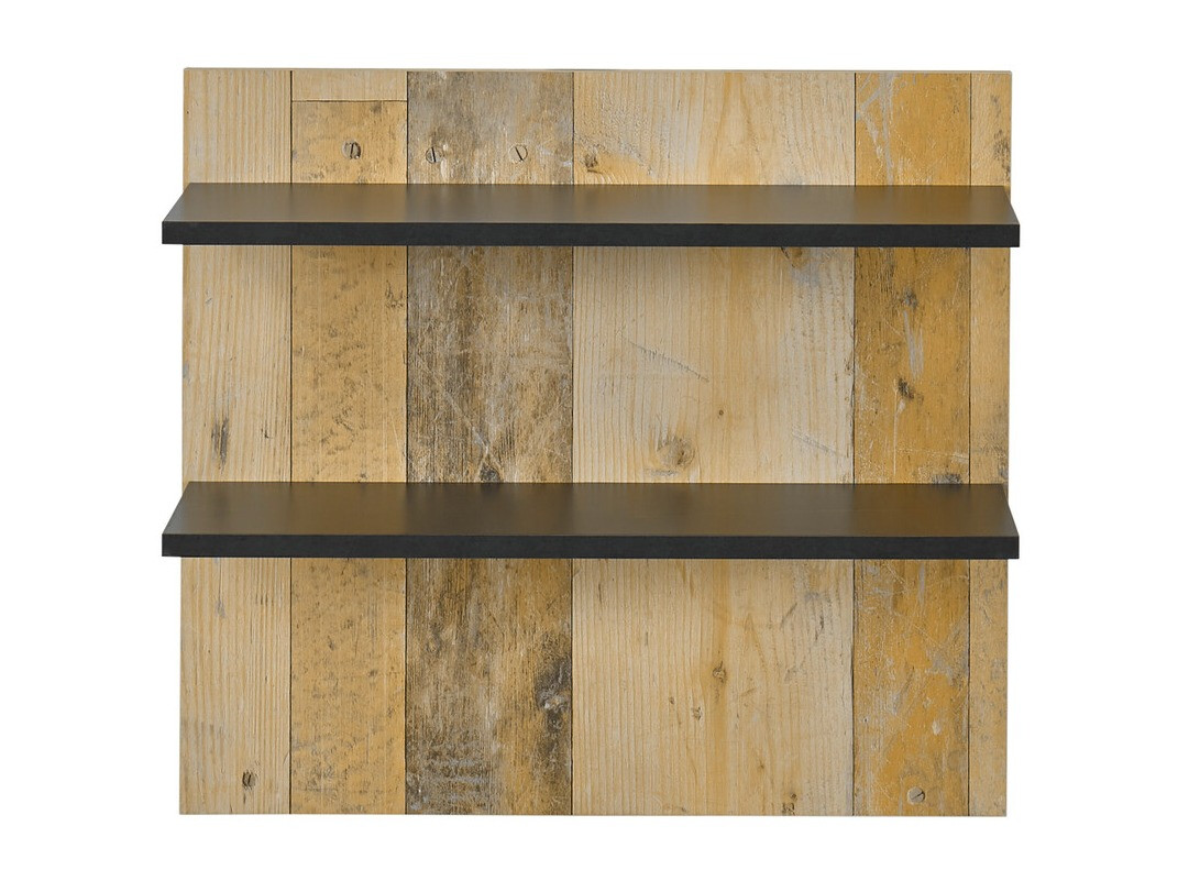 Wandplank Cirtale 105 (Verouderd hout + Antraciet)