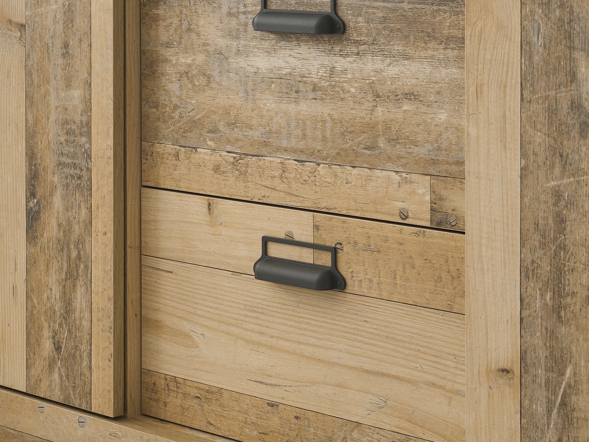 Kledingkast Cirtale 107 (Antraciet + Verouderd hout)