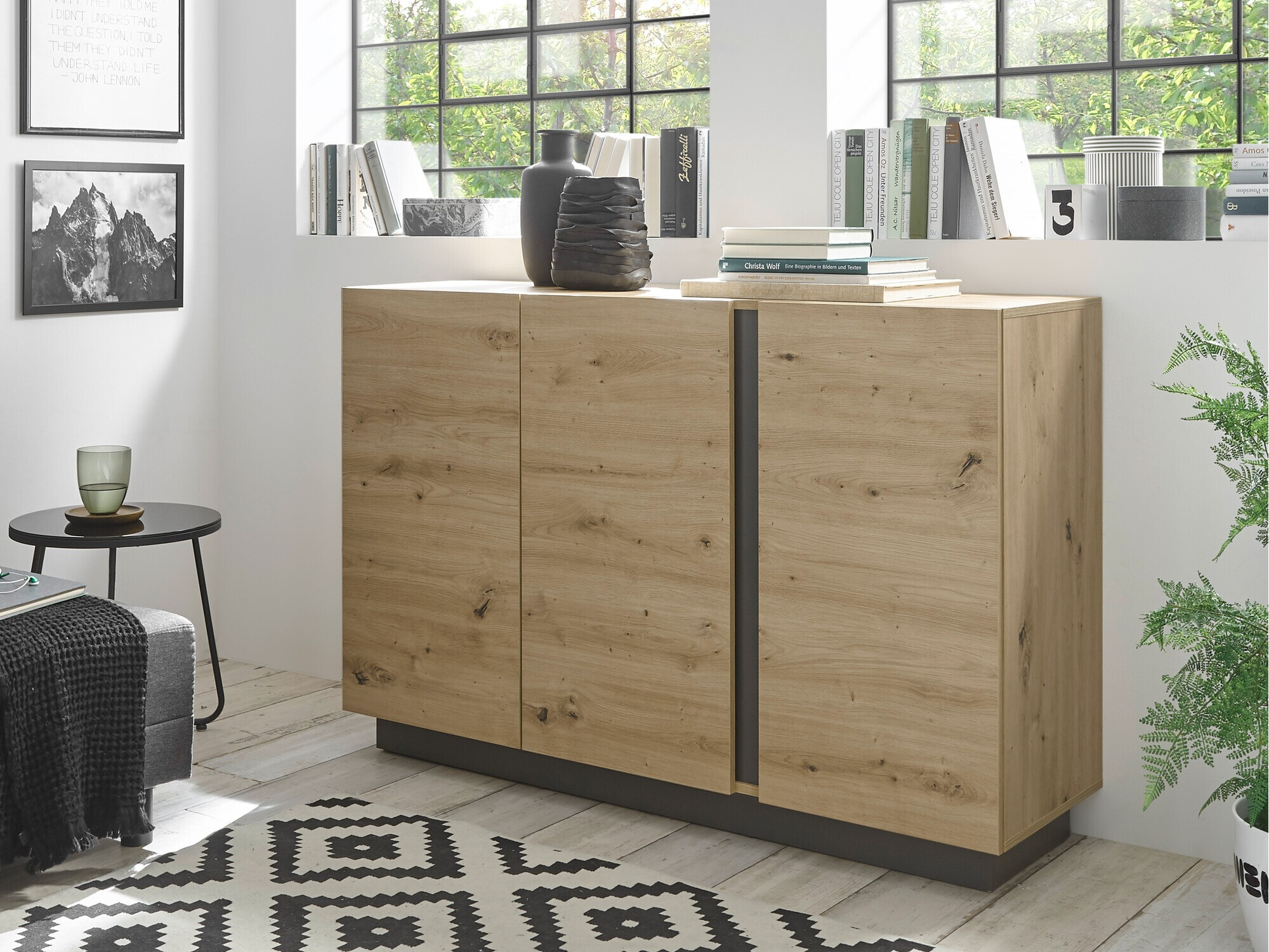 Dressoir Veropho 106 (Artisan eiken + Grafiet)