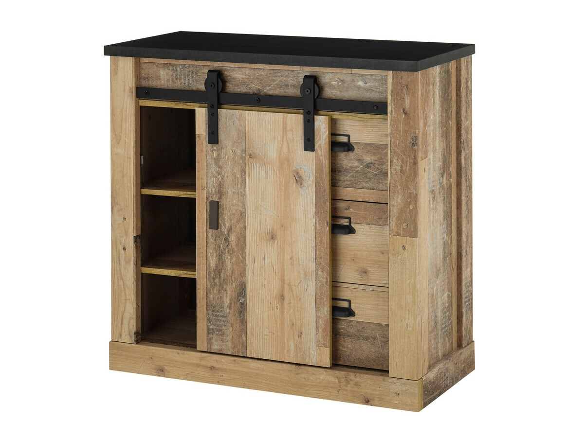 Ladekast Cirtale 117 (Antraciet + Verouderd hout)