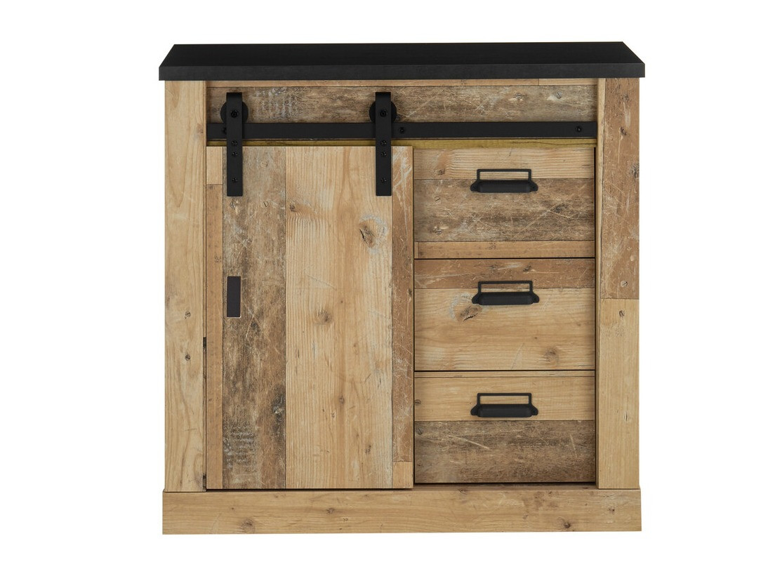 Ladekast Cirtale 117 (Antraciet + Verouderd hout)