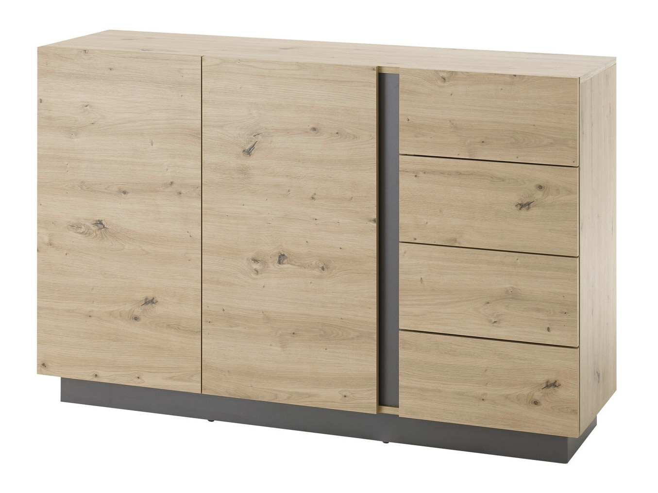 Ladekast Veropho 107 (Artisan eiken + Grafiet)