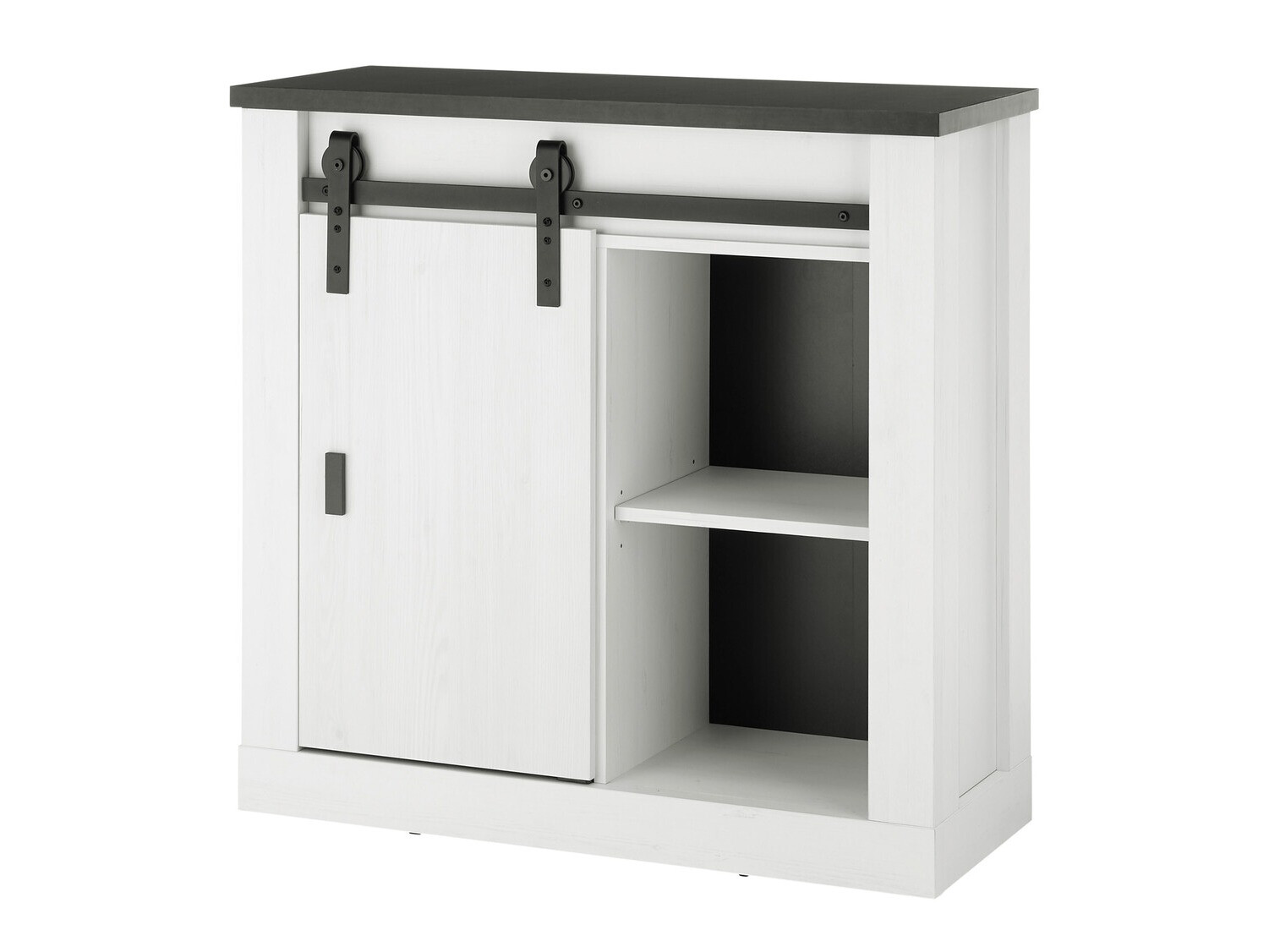 Dressoir Cirtale 119 (Gebleekt grenen + Antraciet)