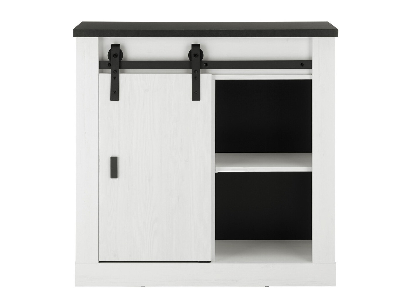 Dressoir Cirtale 119 (Gebleekt grenen + Antraciet)