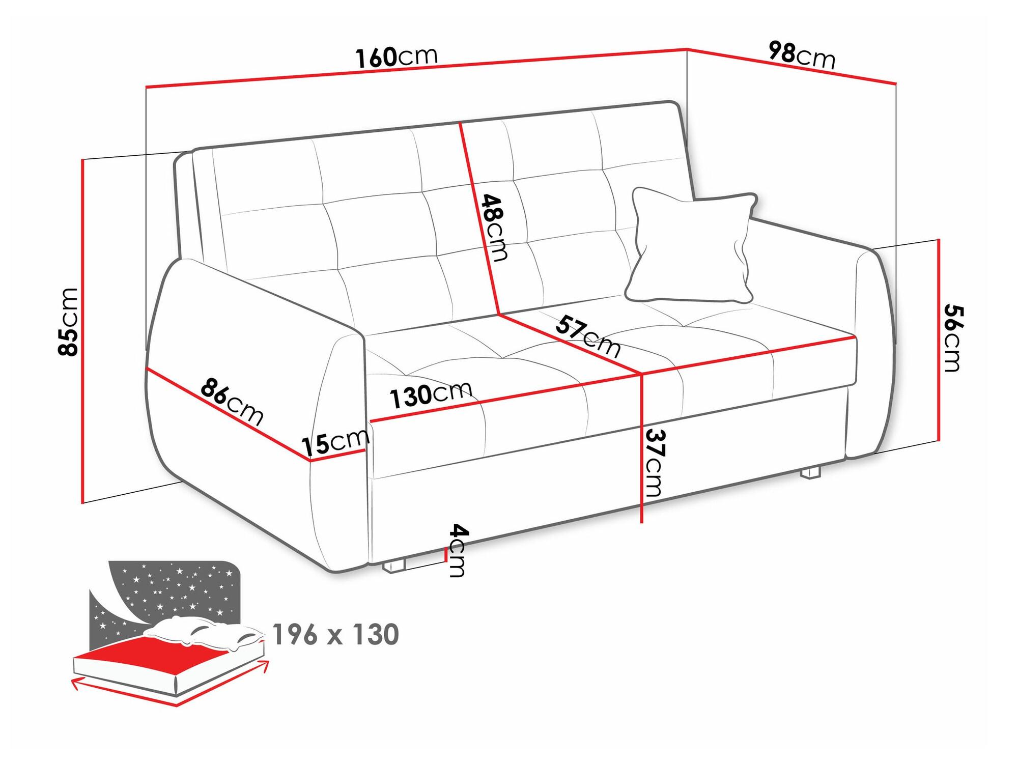 Slaapbank Columbus 211 (Aragon 03)