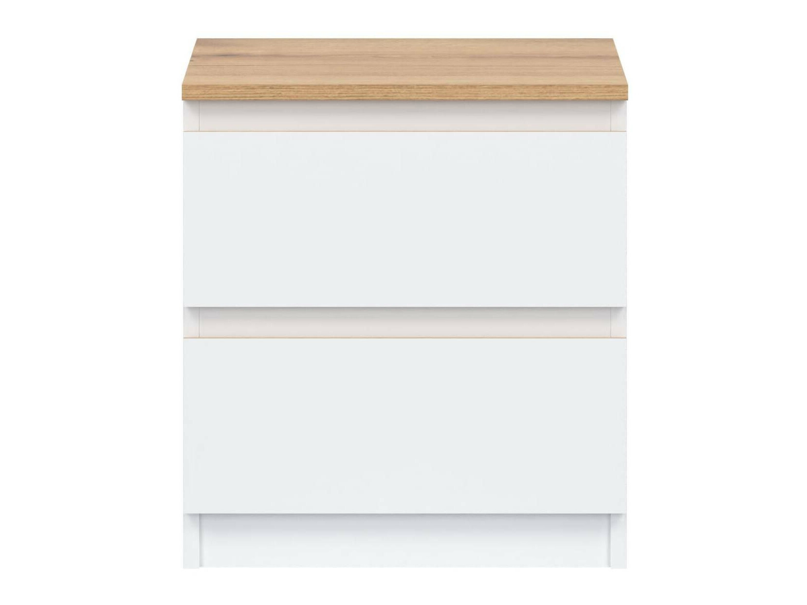 Nachtkastje Catelbi 109 (Wit + Eiken)
