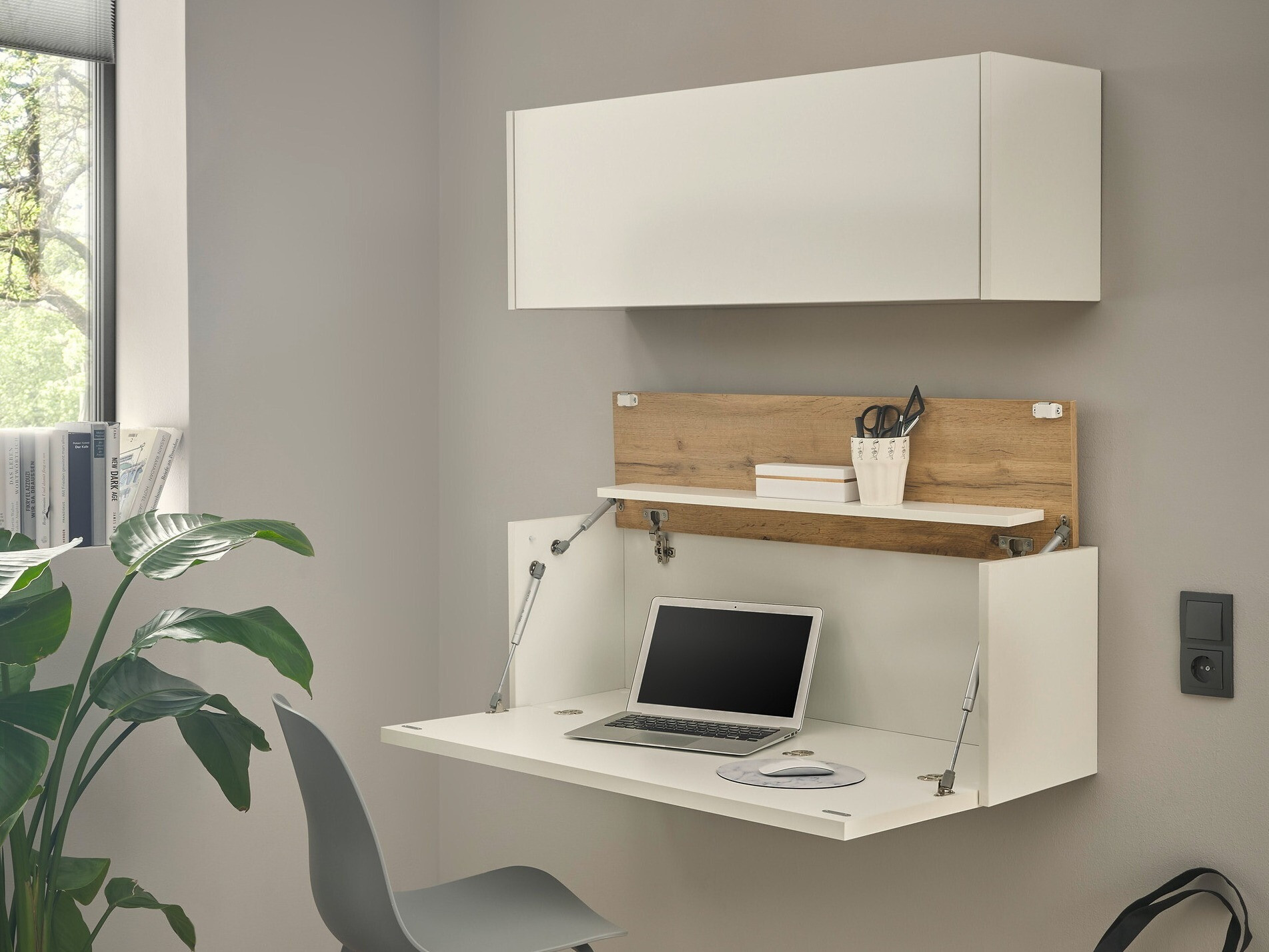 Thuiskantoorset Elbsori 158 (Wit + Wotan eik)