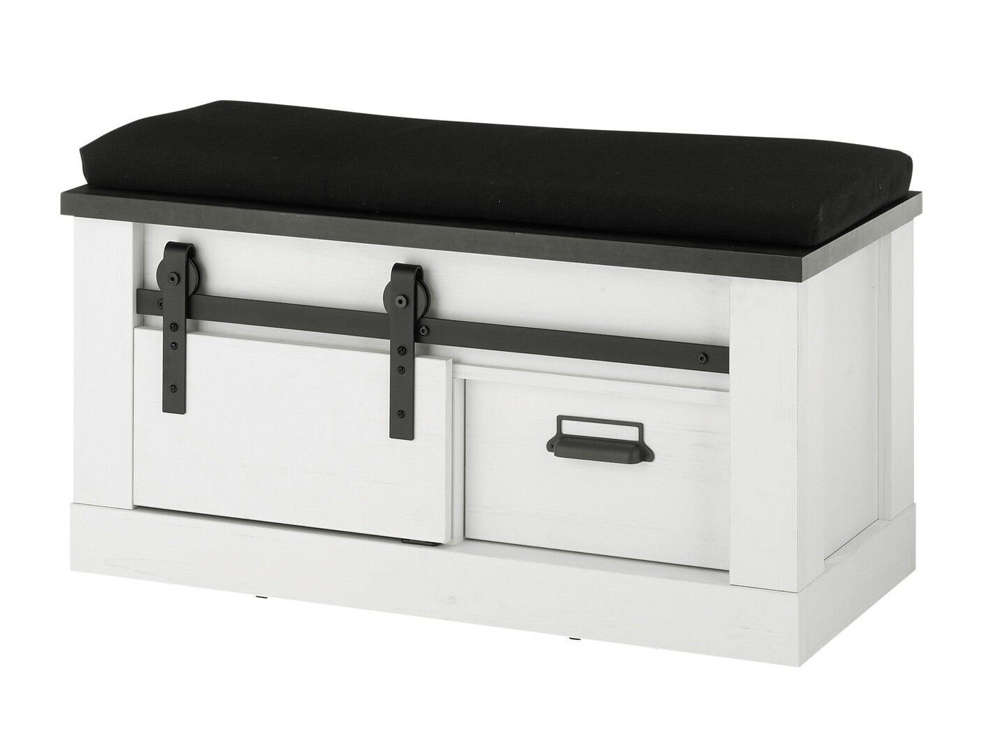 Schoenenkast Cirtale 125 (Antraciet + Gebleekt grenen)