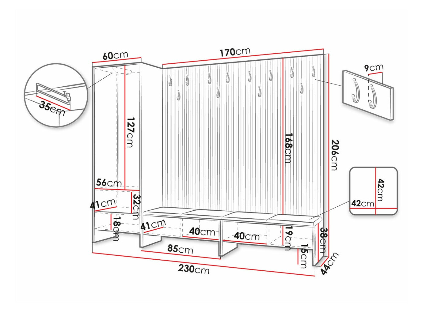 Gangmeubelset Hartford 484 (Artisan eiken + Manila 04)