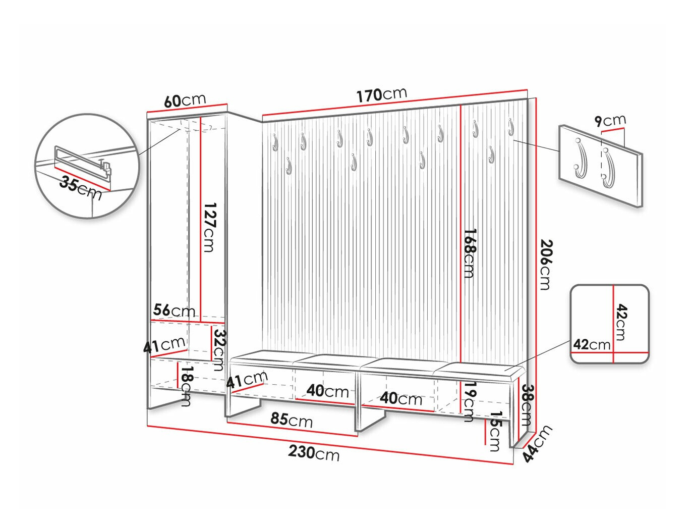 Gangmeubelset Hartford 484 (Artisan eiken + Manila 09)