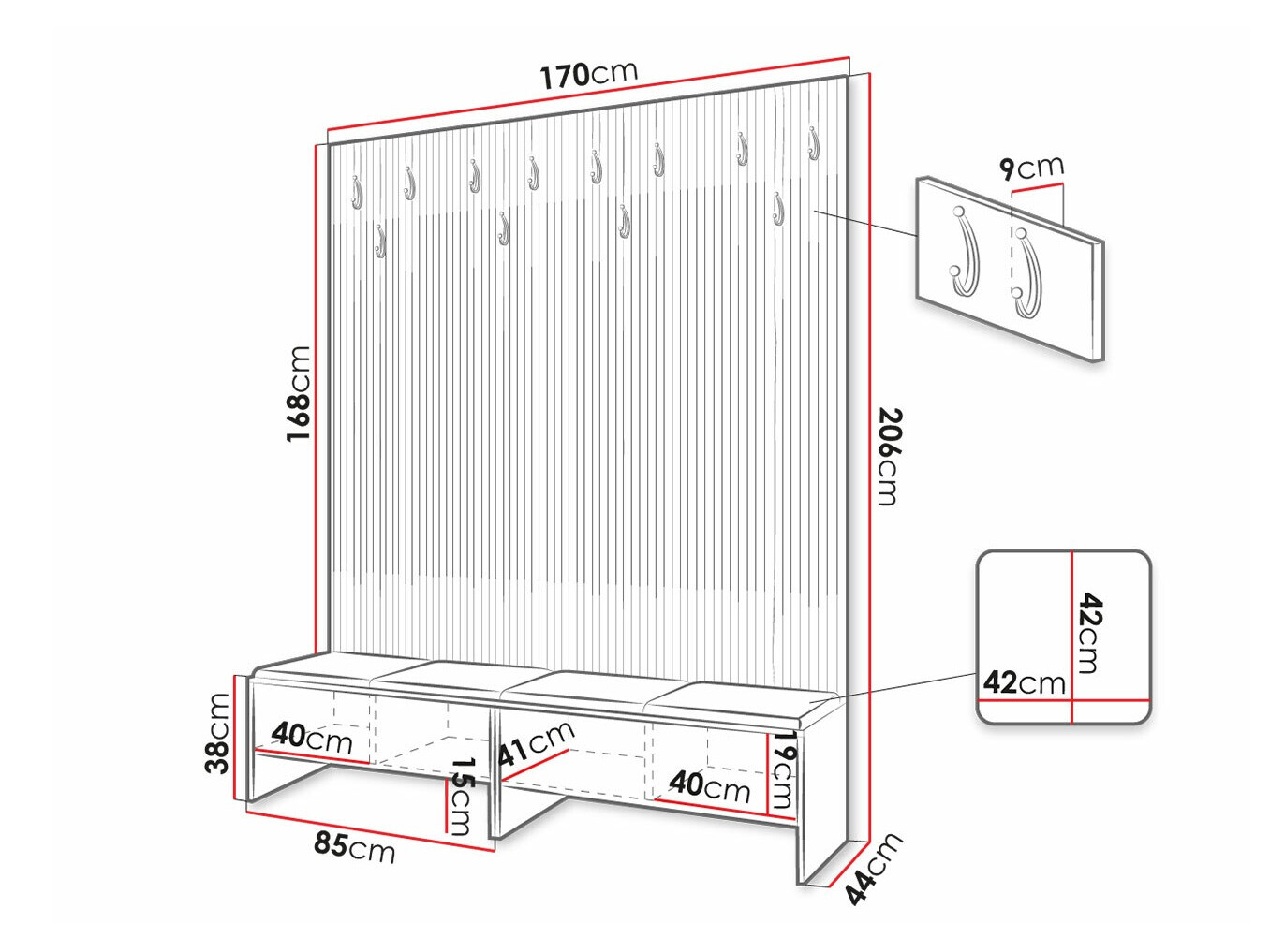 Gangmeubelset Donio V (Artisan eiken + Manila 02)
