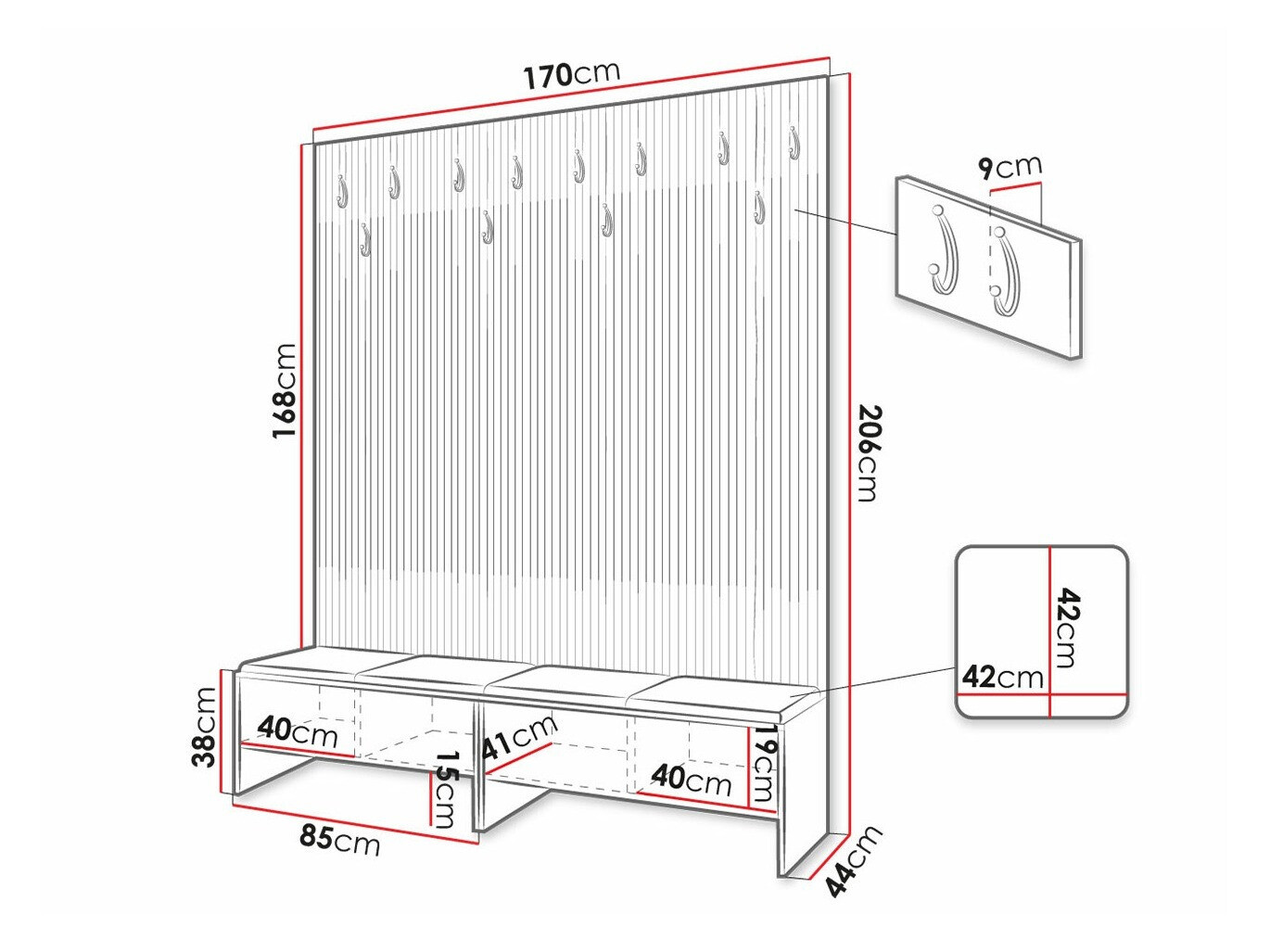 Gangmeubelset Hartford 485 (Artisan eiken + Manila 04)