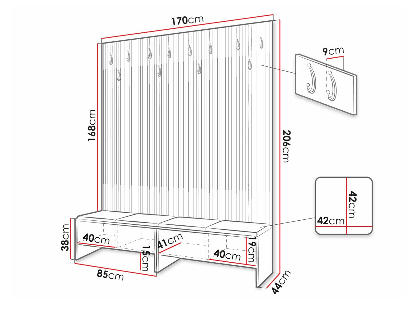 Gangmeubelset Hartford 485 (Artisan eiken + Manila 16)