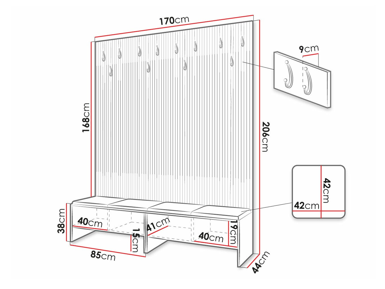 Gangmeubelset Hartford 485 (Artisan eiken + Manila 18)