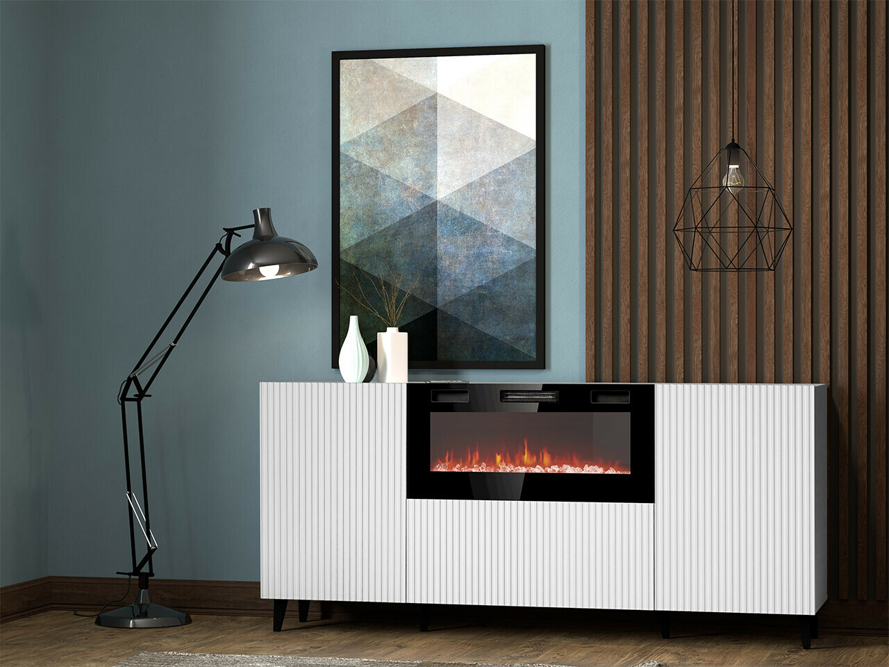 Dressoir Dicto I (Wit + Zwart)