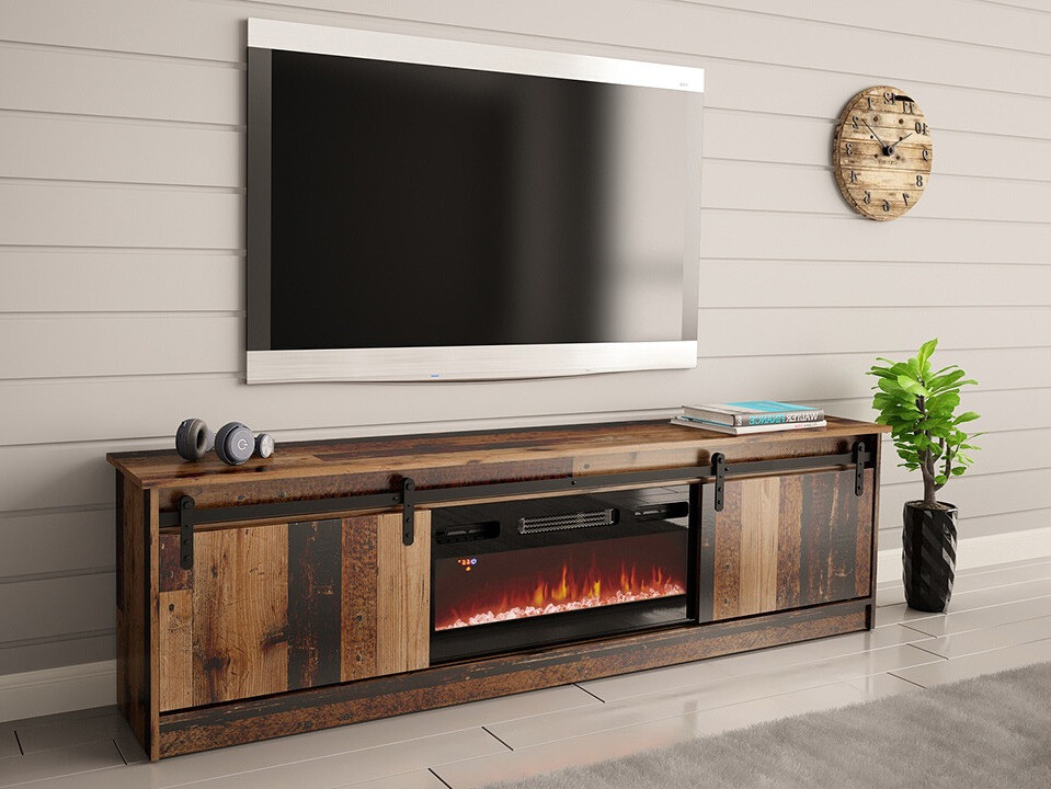 TV-meubel Charlotte 165 (Verouderd hout)