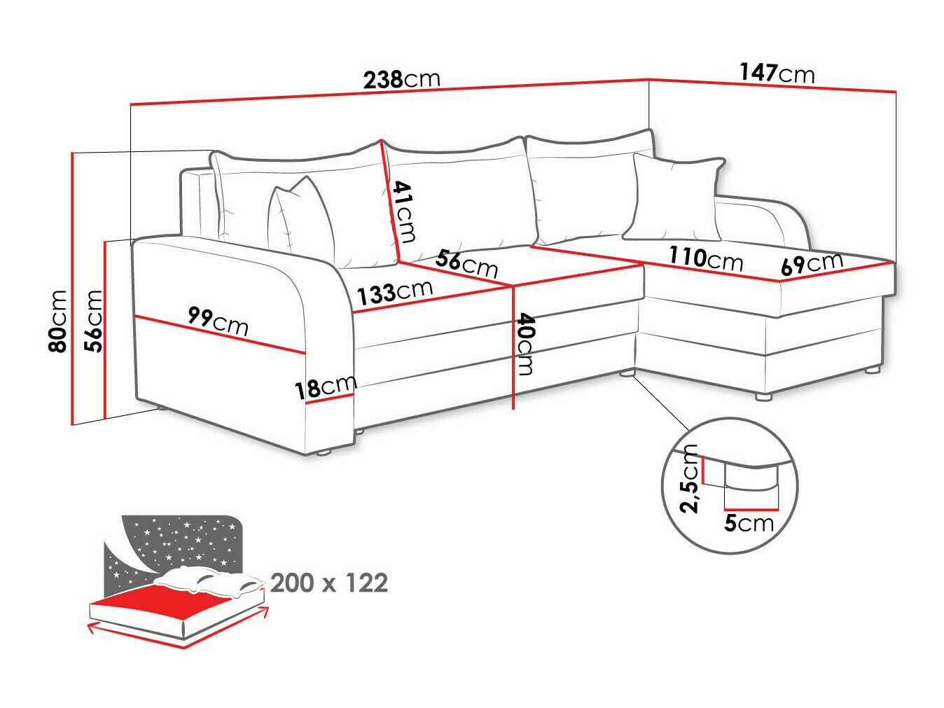 Hoekbank Comfivo Melissa I (Poso 100)