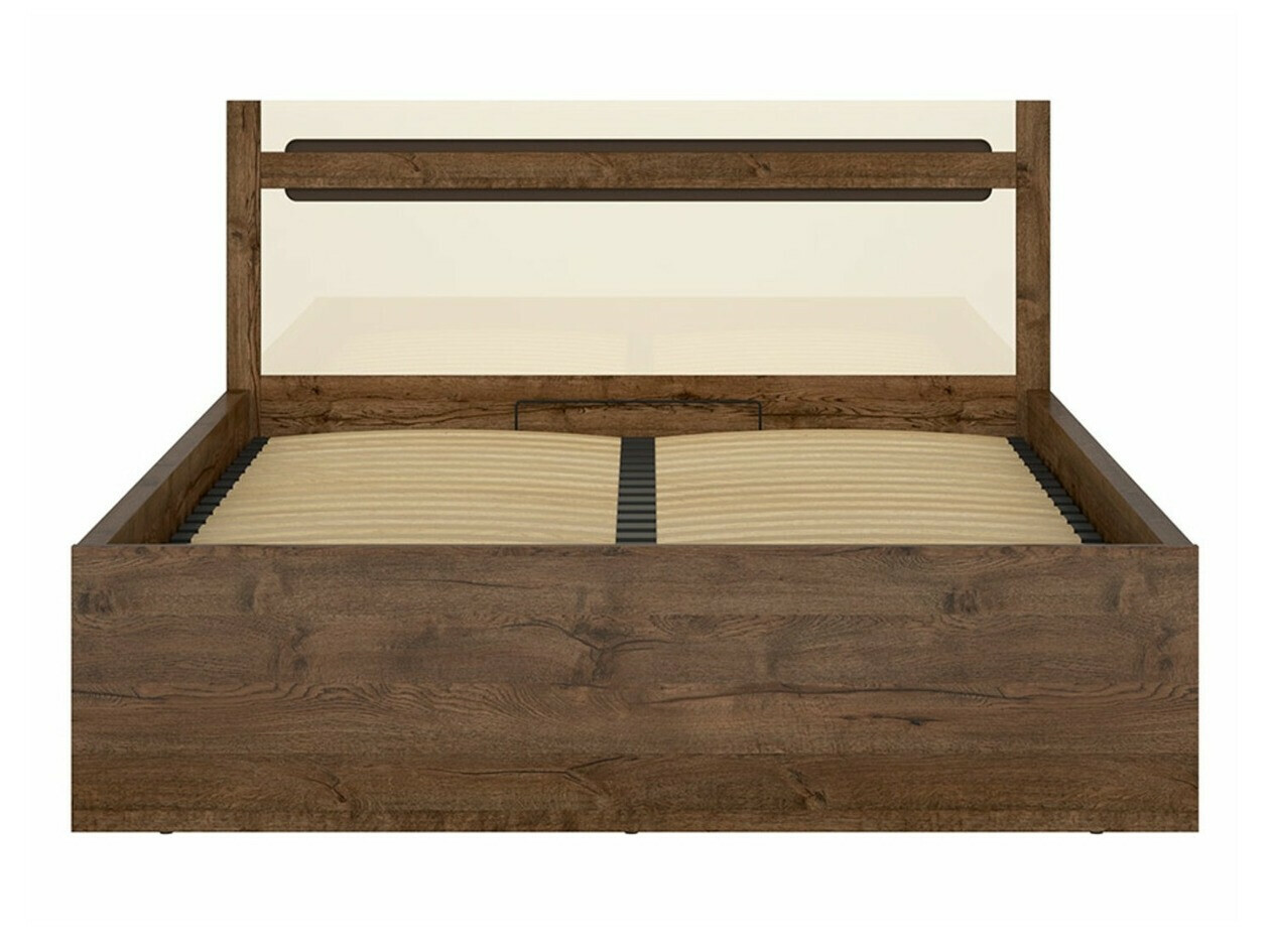 Bed Ophevaru 120 (Glanzend crème + April eiken)