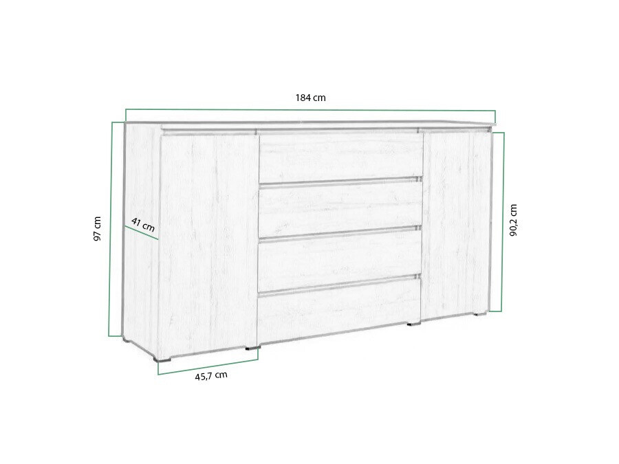 Ladekast Cirdora 105 (Sonoma eik)