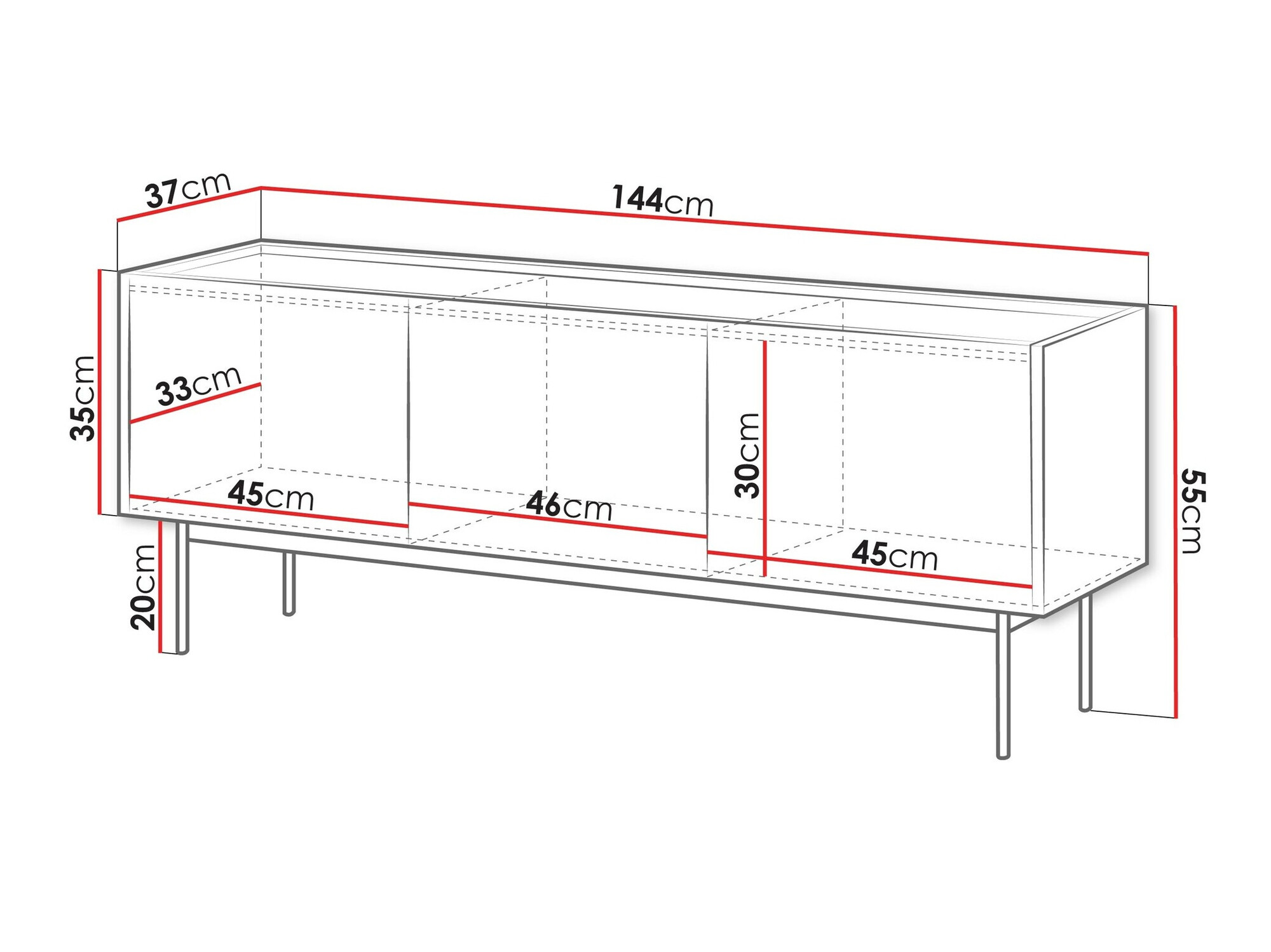 TV-meubel Dormela 103