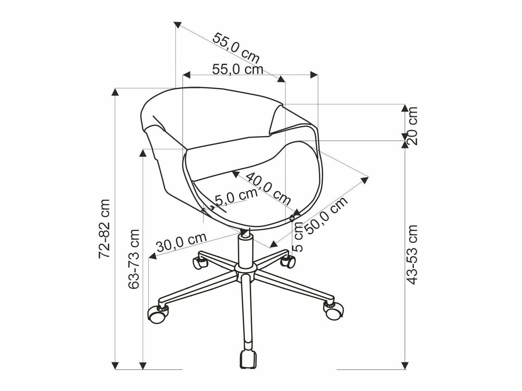 Bureaustoel Houston 1603