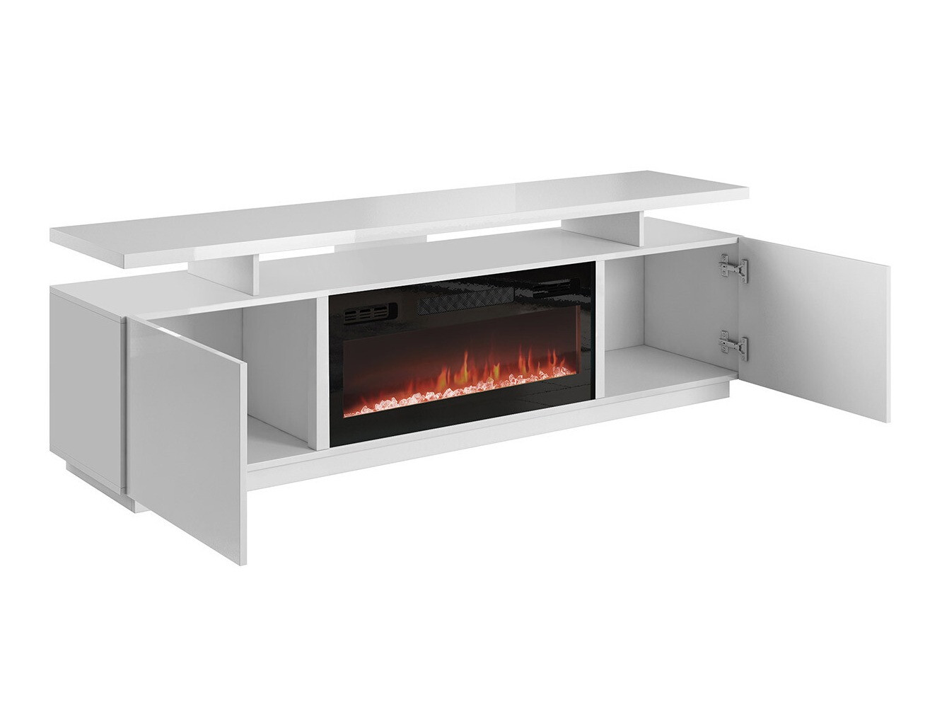 TV-meubel Charlotte 151 (Grafiet + Grafiet glanzend)