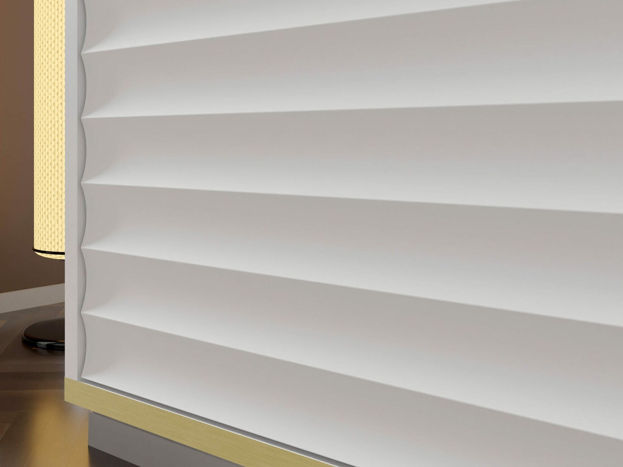 TV-meubel Buffalo 101 (Wit + Gouden)