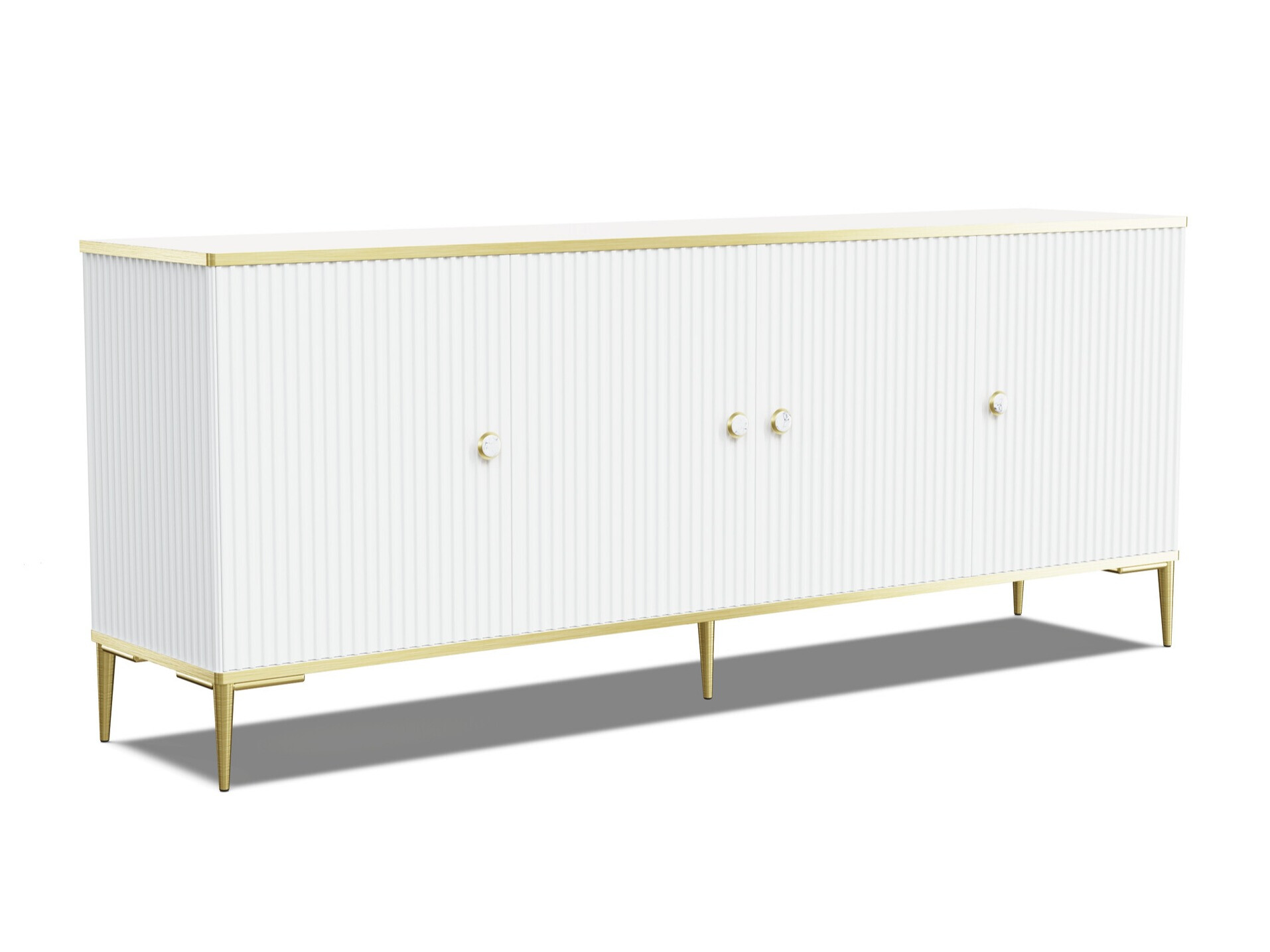 Dressoir Romciro 101 (Wit + Gouden)