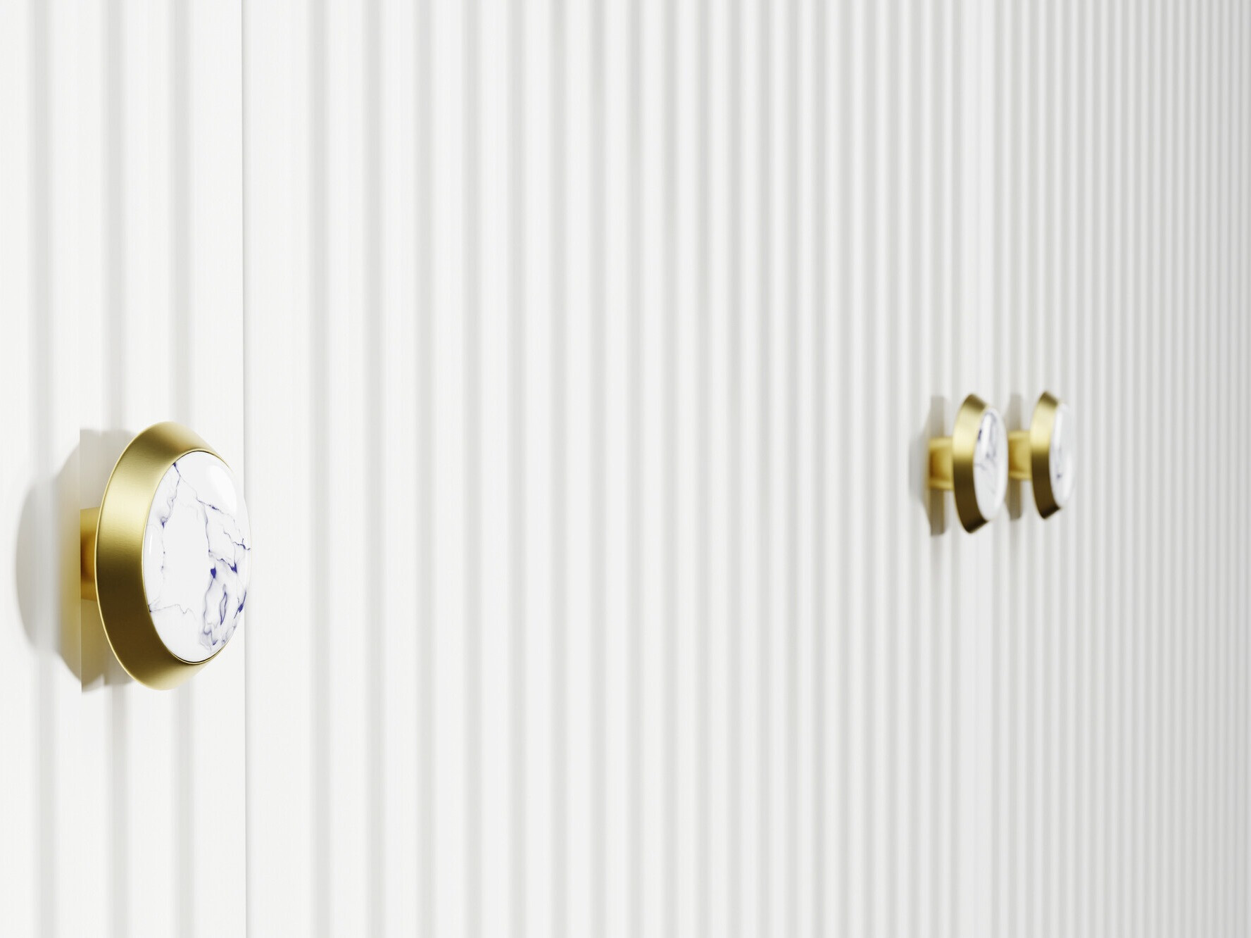 Dressoir Romciro 101 (Wit + Gouden)