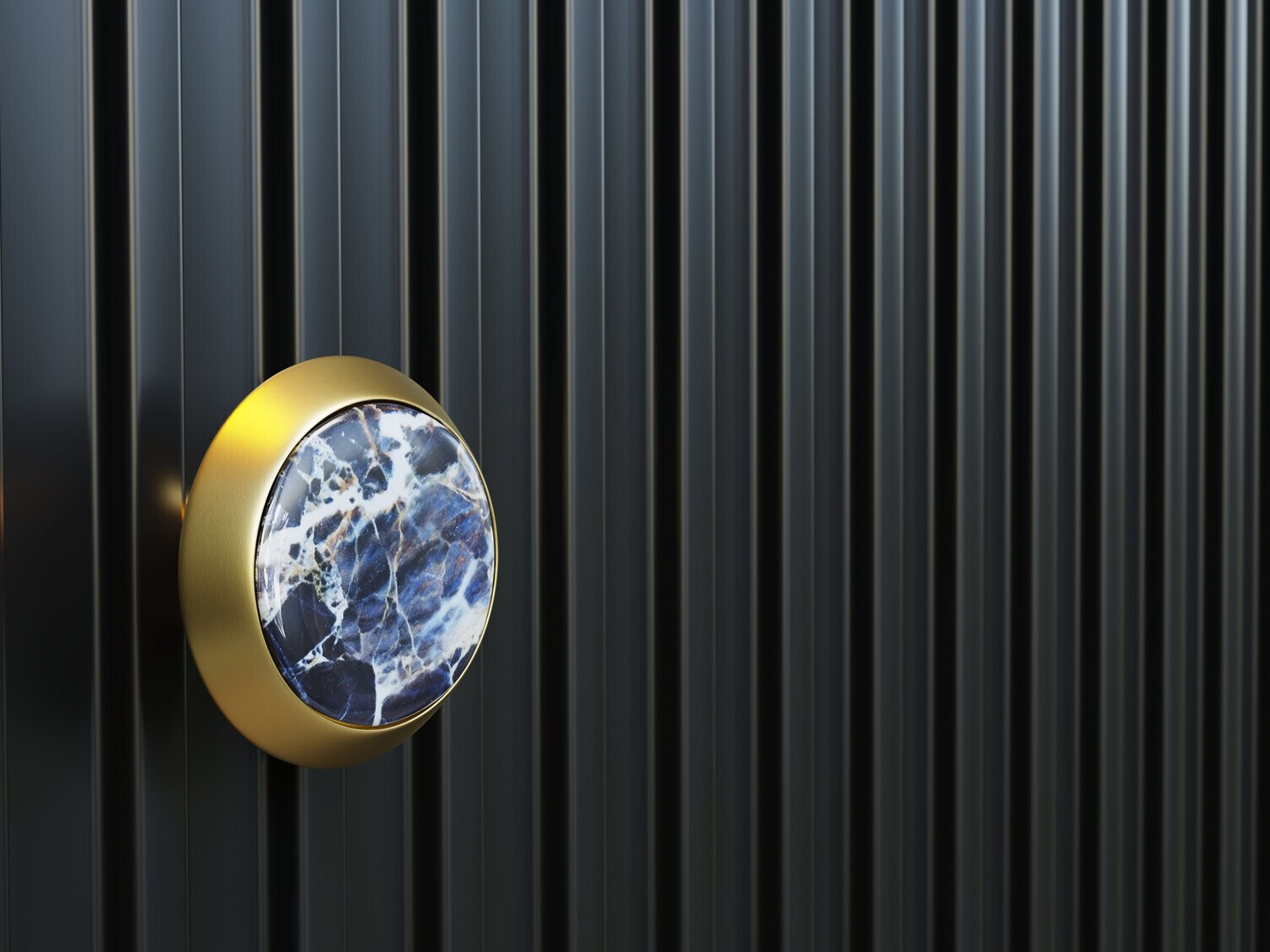 Dressoir Romciro 101 (Zwart + Gouden)