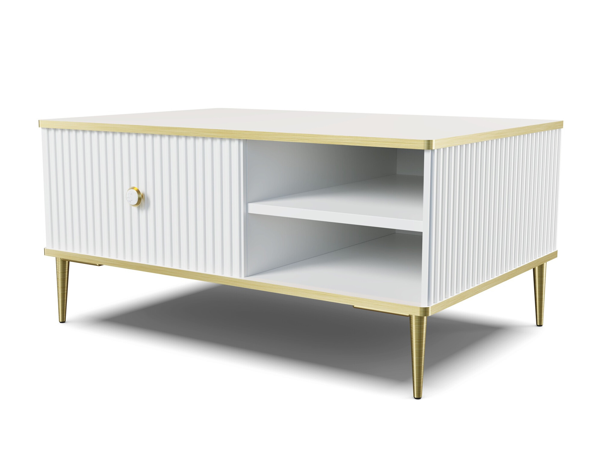Salontafel Romciro 102 (Wit + Gouden)