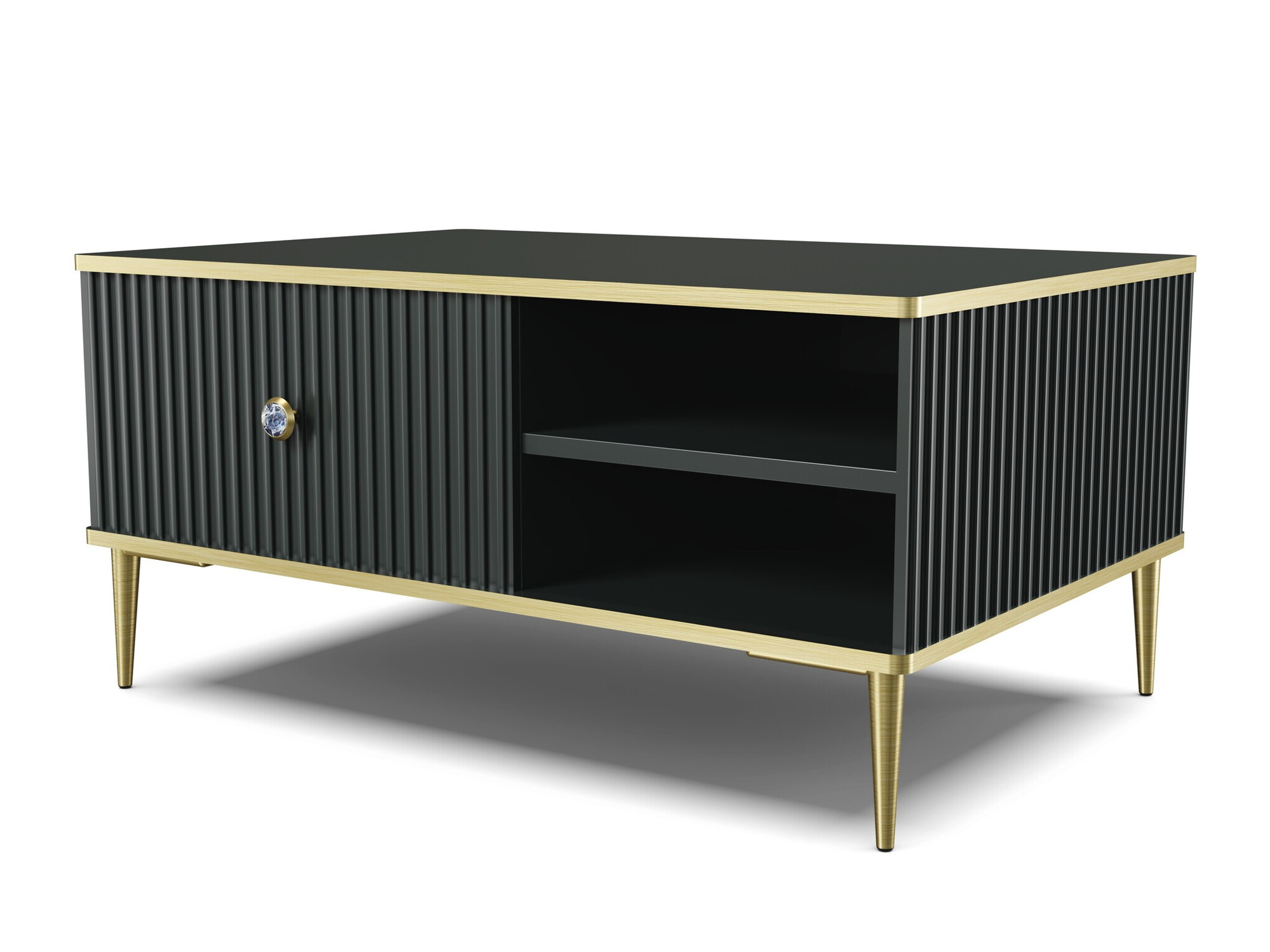 Salontafel Romciro 102 (Zwart + Gouden)