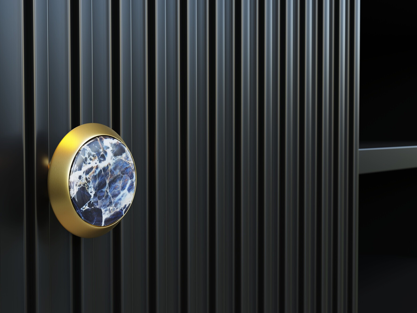 Salontafel Romciro 102 (Zwart + Gouden)