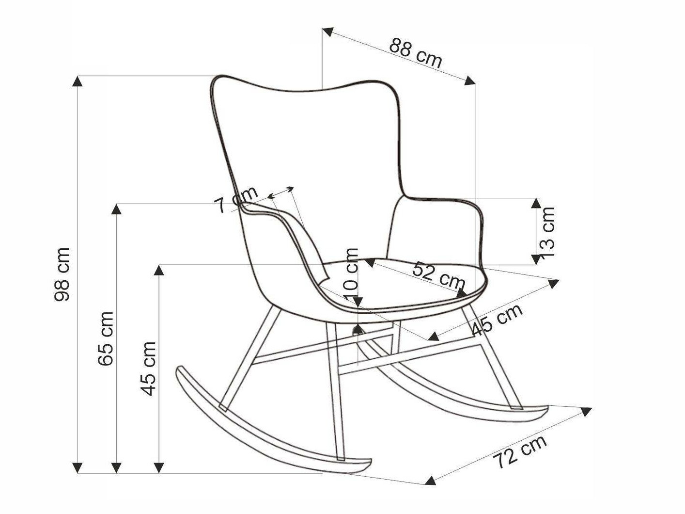 Schommelstoel Houston 1611 (Beige)