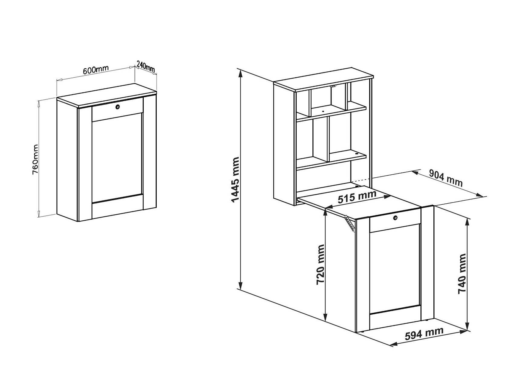 Bureau Buffalo 104 (Sonoma eik)