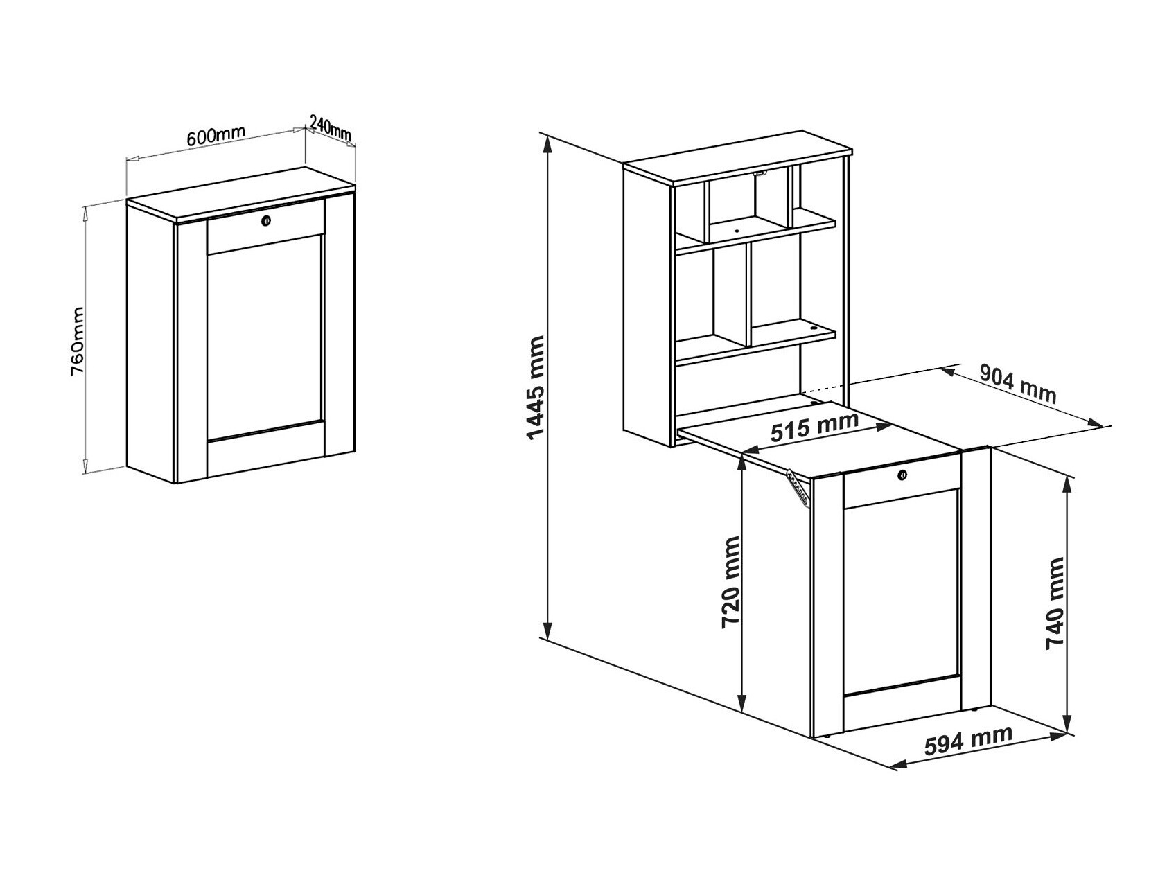 Bureau Buffalo 104 (Wit)