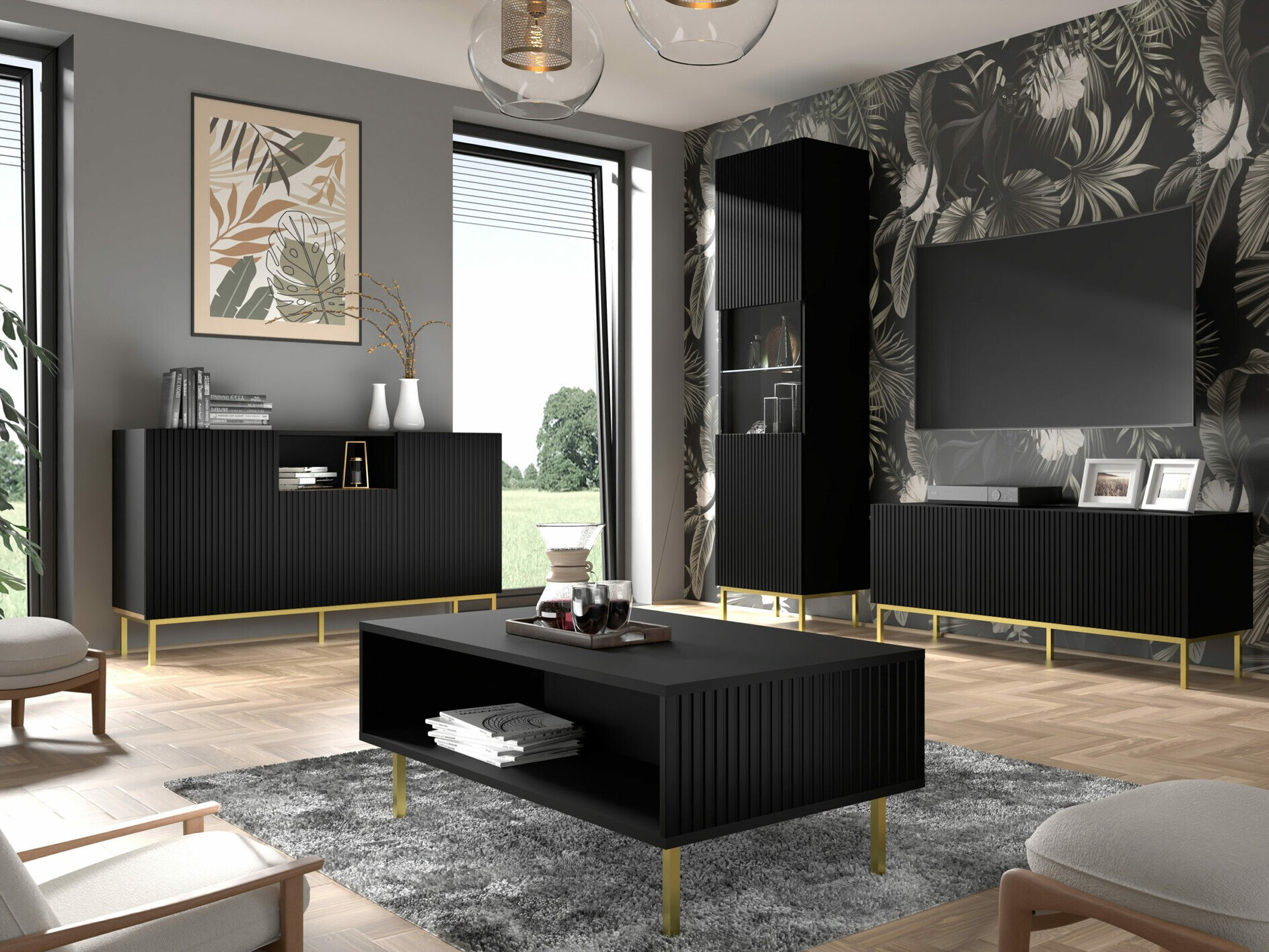 Boekenkast Mirmaro 105 (Zwart)