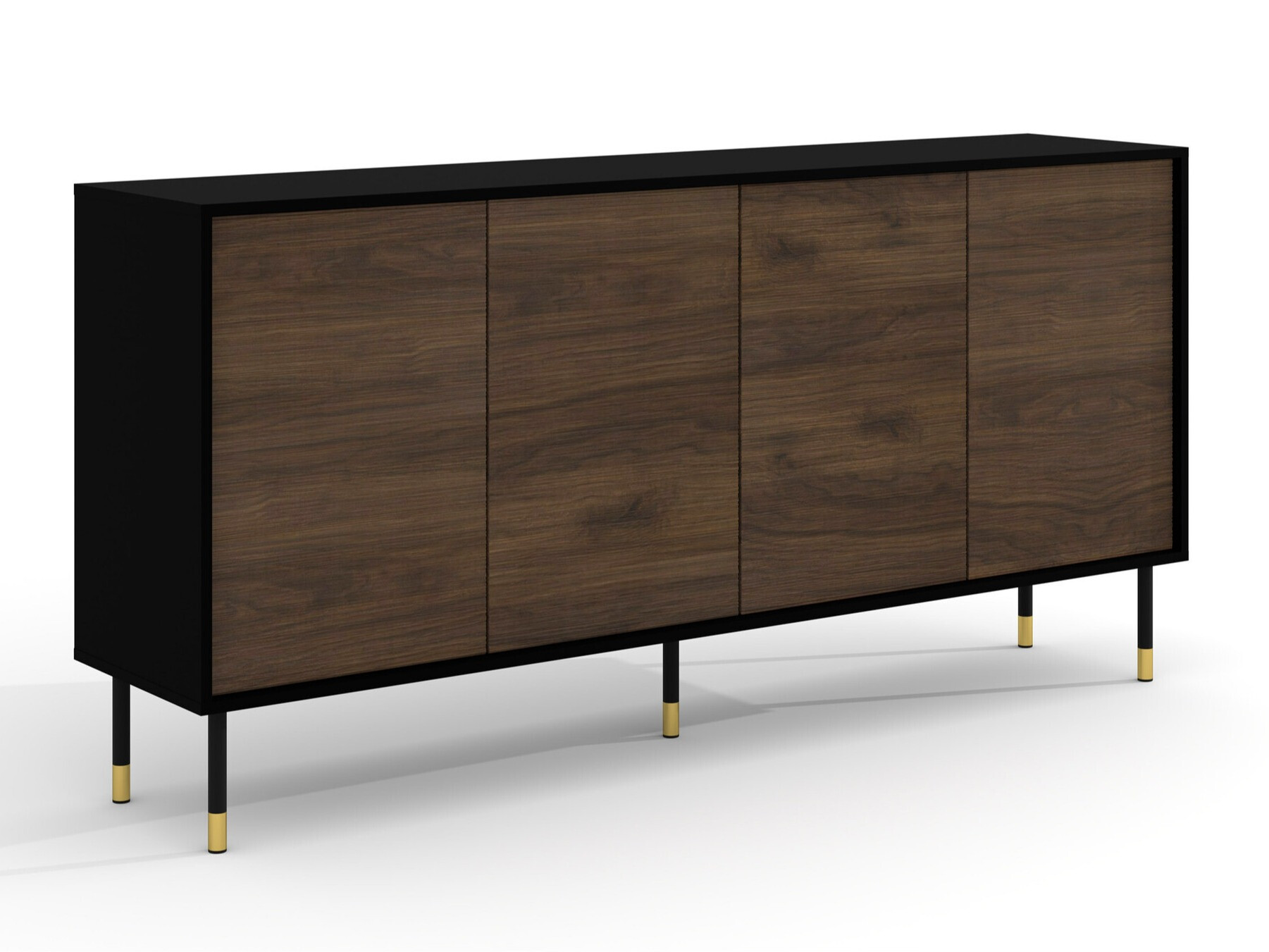 Dressoir Romtole 101 (Zwart + Donkere eik)